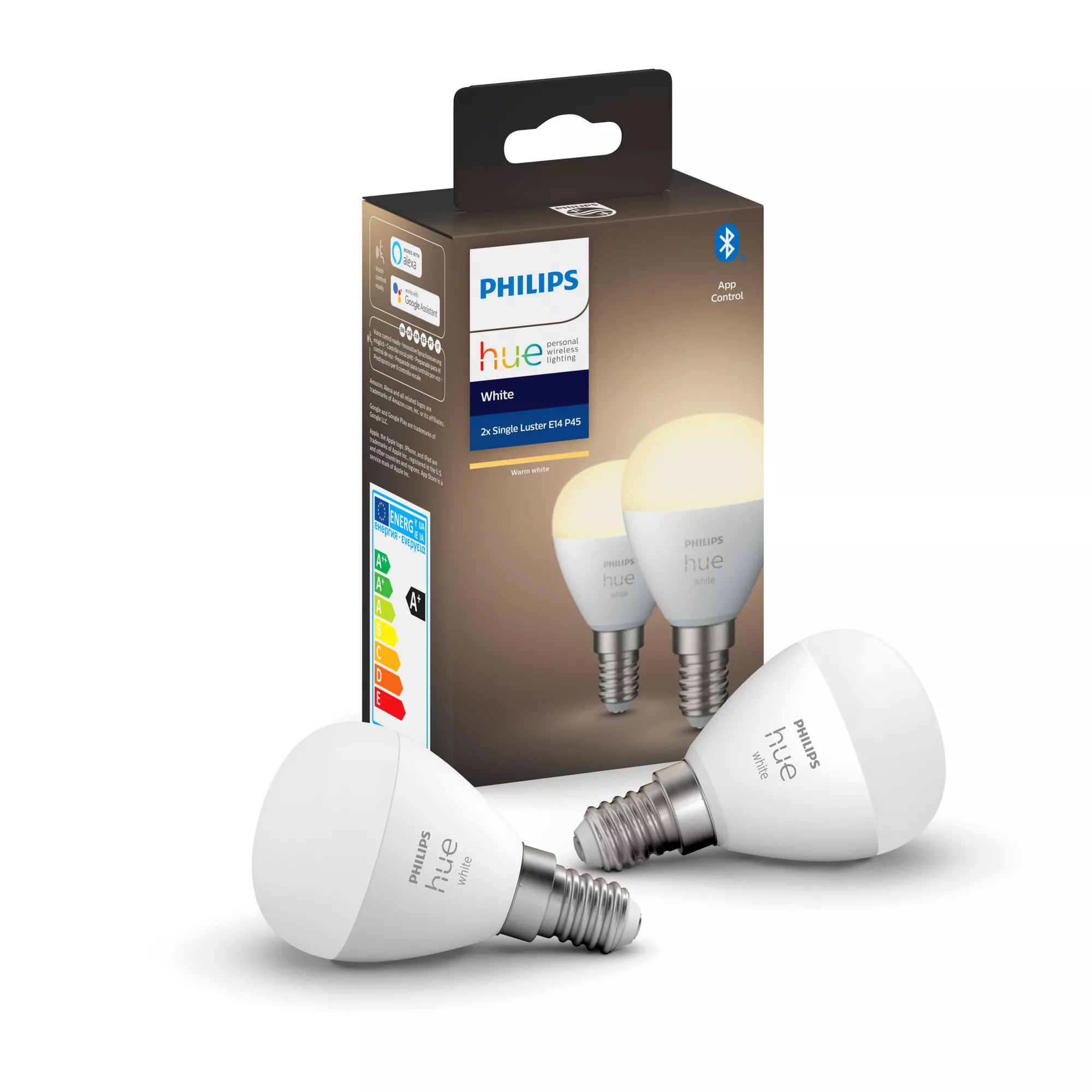 Philips by Signify Philips Hue White 2-pack luster P45 E14