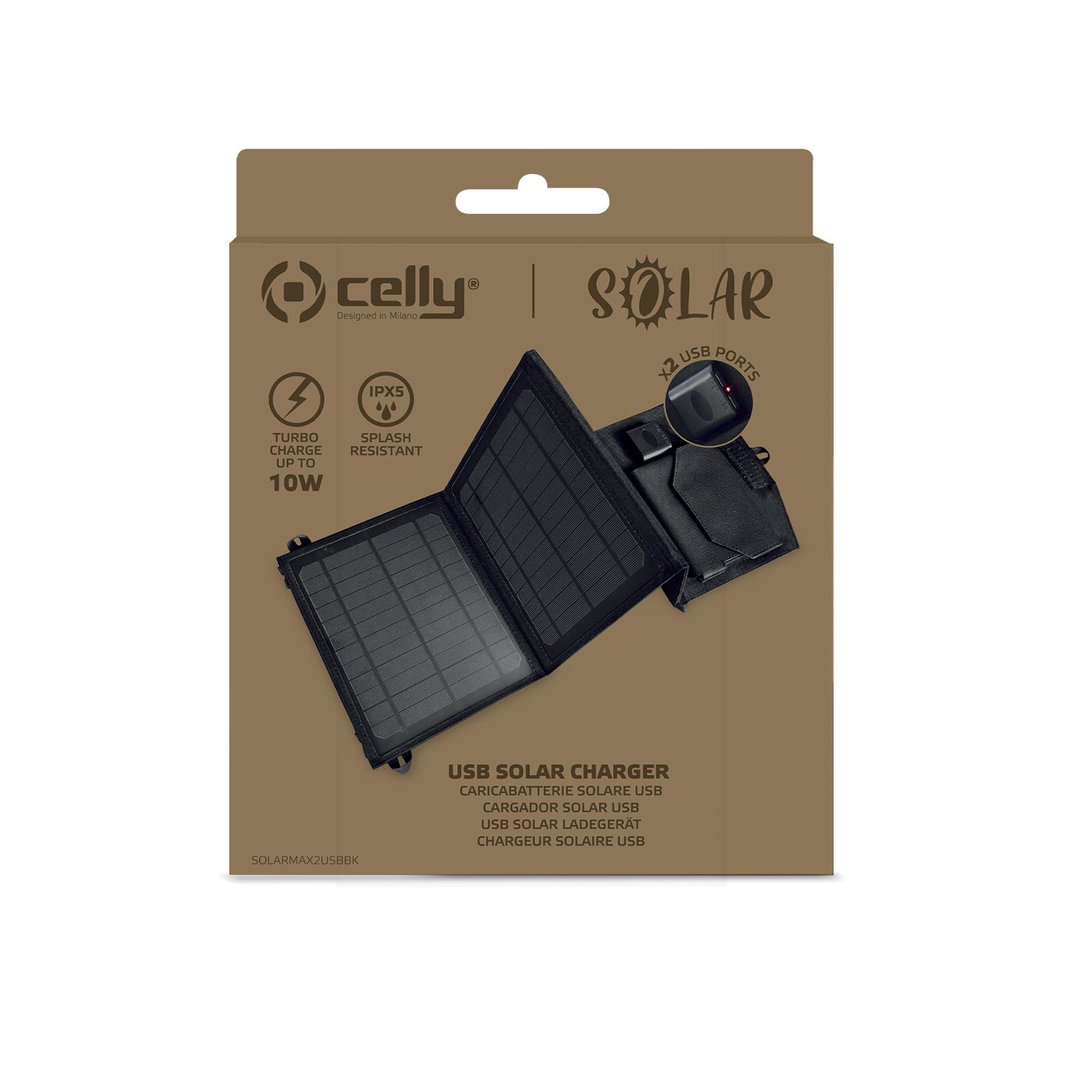 Celly SOLARMAX2USBBK mobile device charger Universal Black Solar Outdoor – image 4