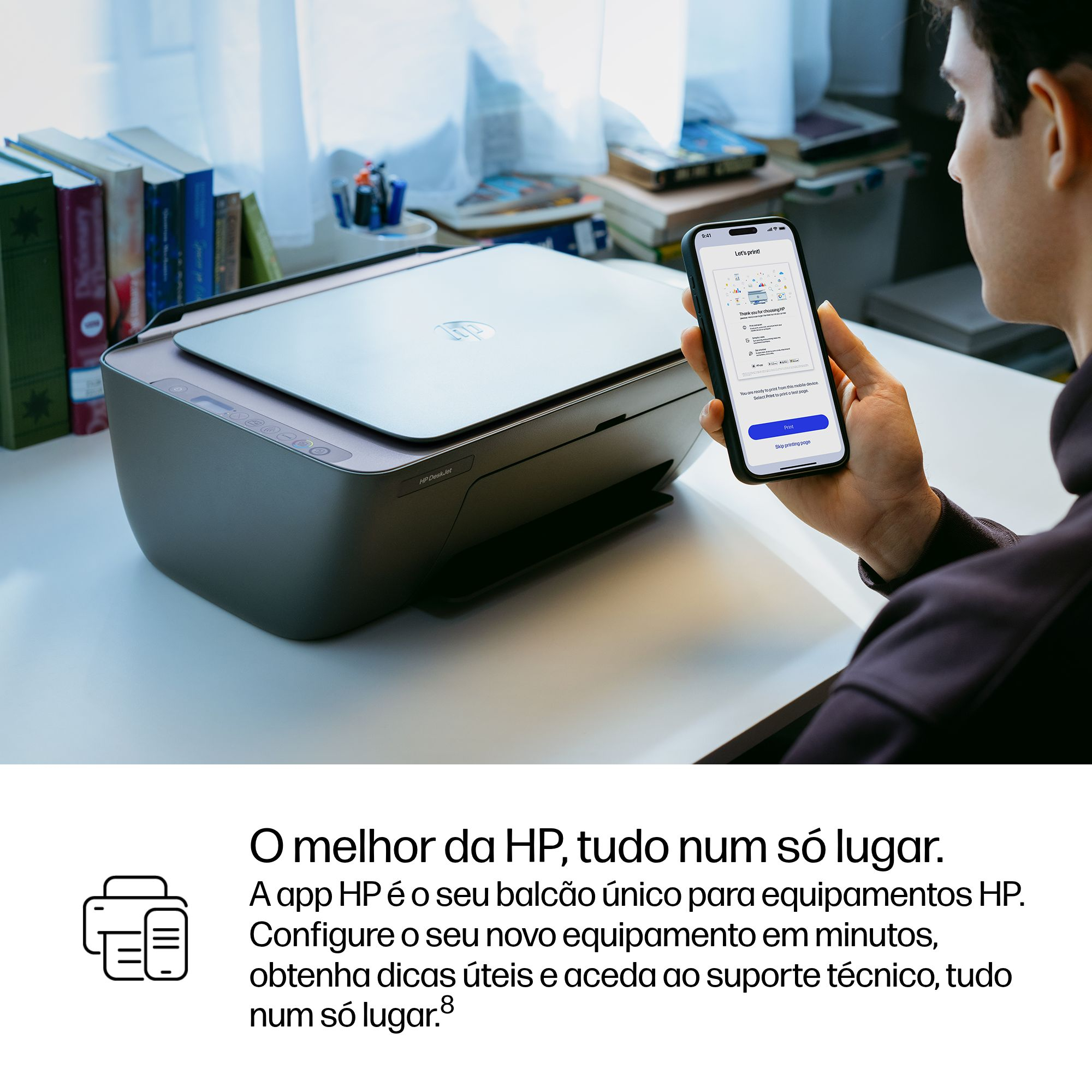 HP DeskJet 2921 Sem fios All-in-One Cor Impressora, Instant Ink — miniatura 13