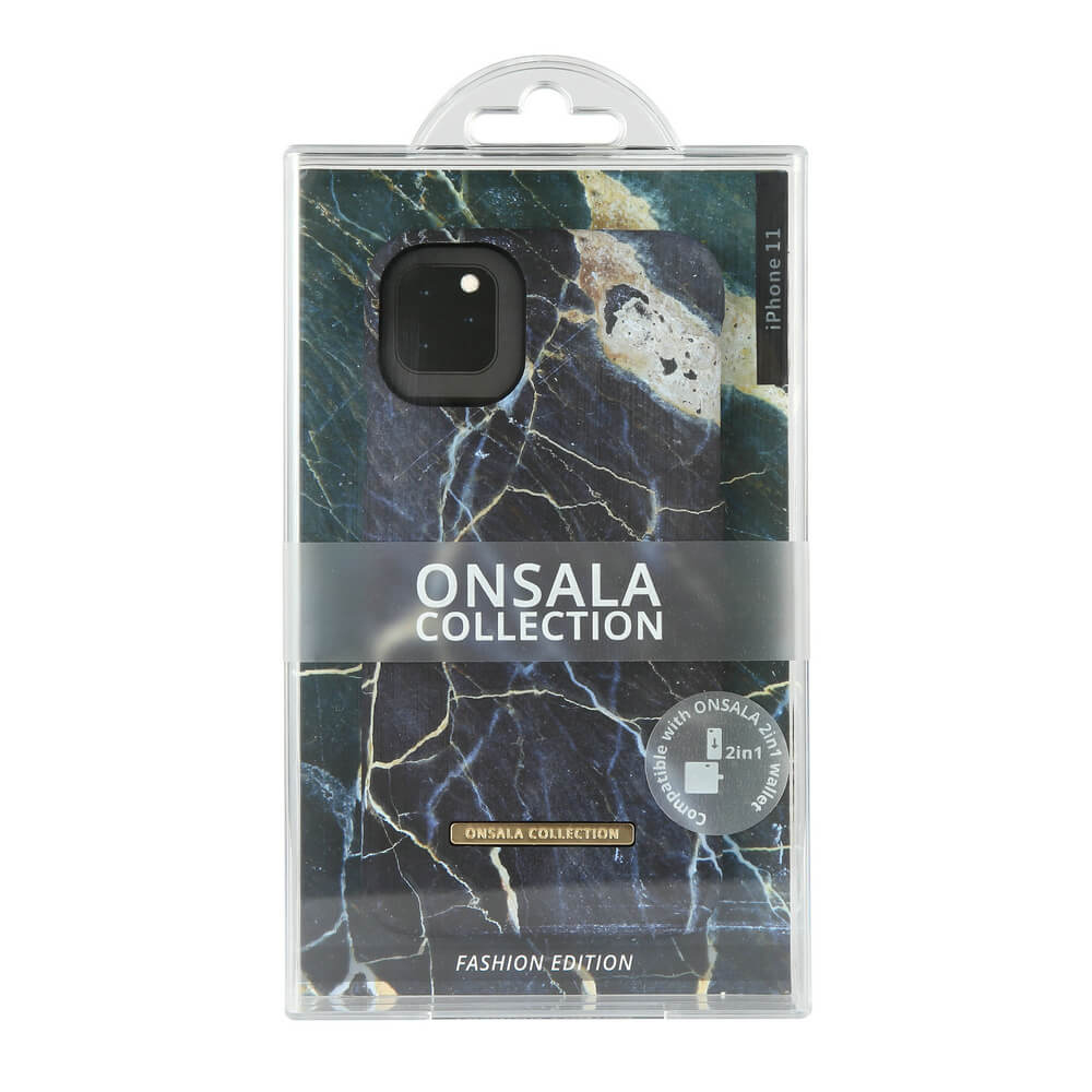 Onsala Mobile Cover Soft Black Galaxy Marble iPhone 11 – image 2