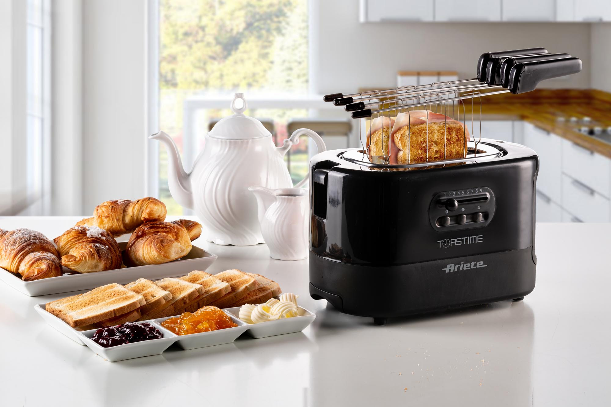 Ariete 159 Toastime - Toaster with Tongs for 2 slices of bread - 9 Degrees of Browning - 700 Watt - Black – image 9