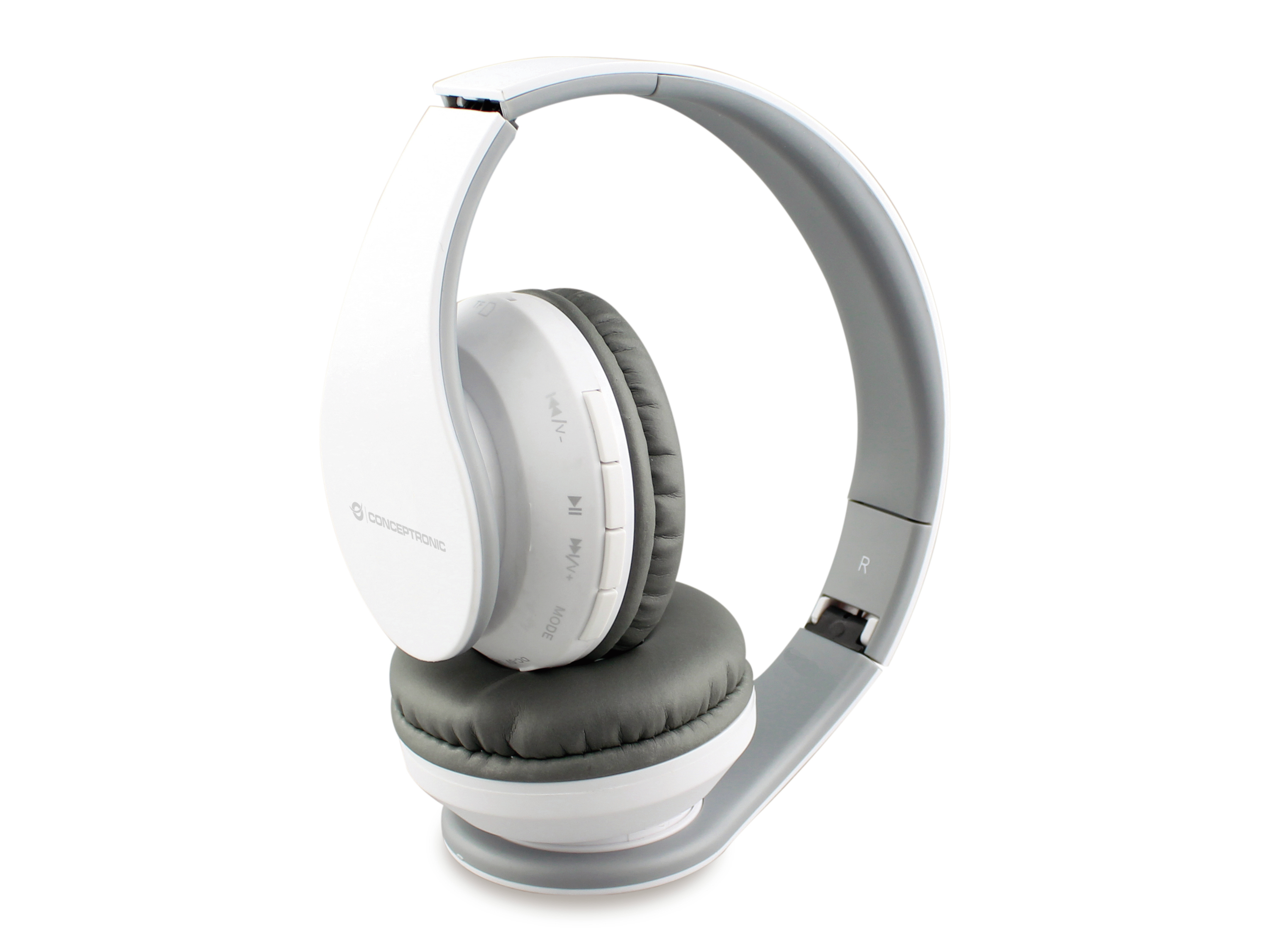 Conceptronic PARRIS Wireless Bluetooth Headset, white