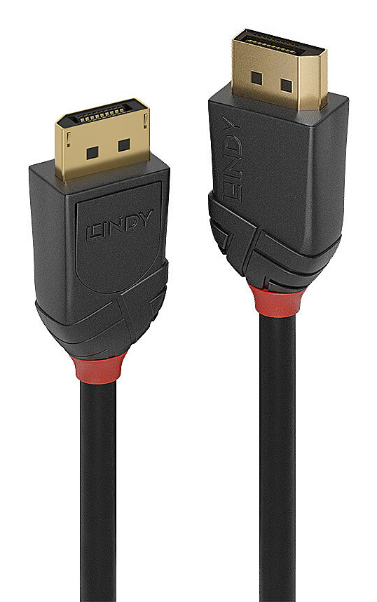 You Recently Viewed Lindy 36515 0.5m DisplayPort 2.1 54G Cable, Black Line Image