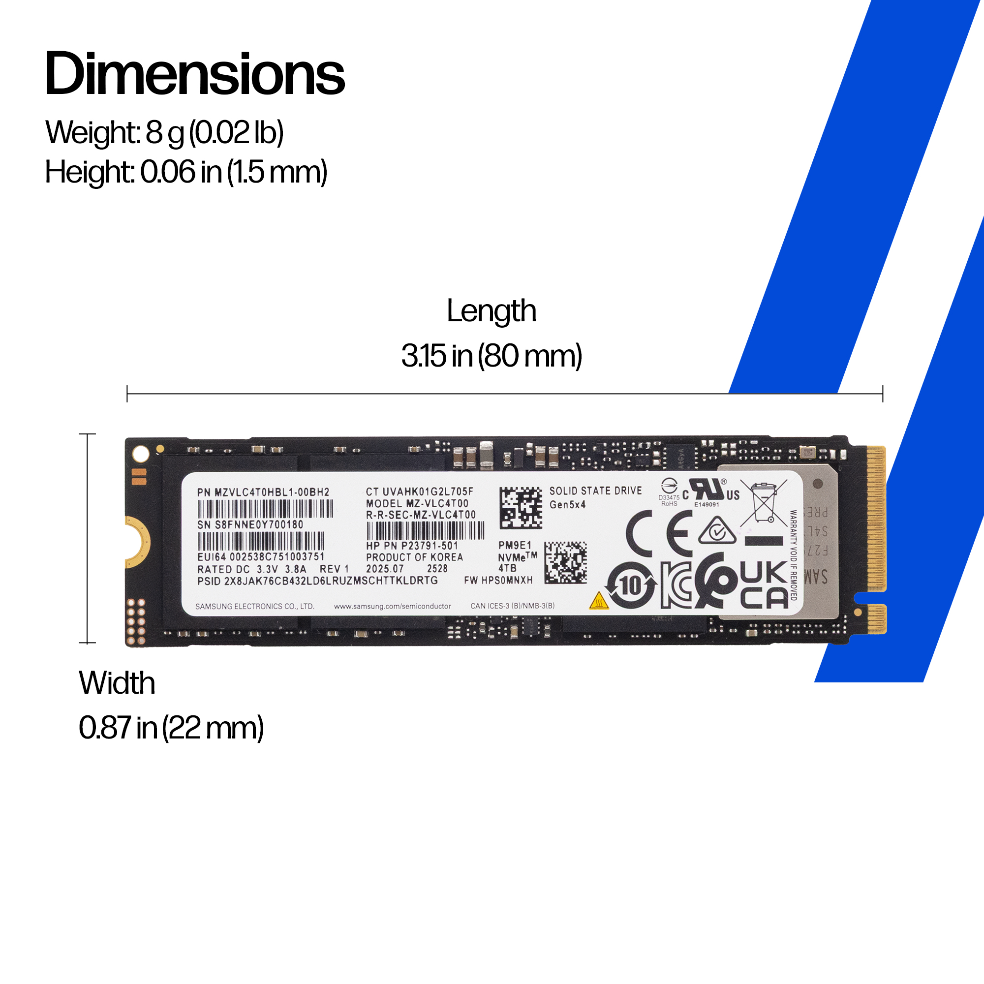 HP 4TB PCIe-5×4 NVMe Solid State Drive