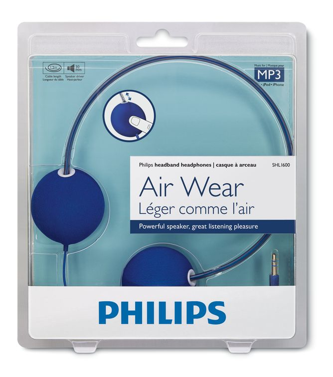 Philips SHL1600/28 headphones/headset Wired Head-band Blue – image 2