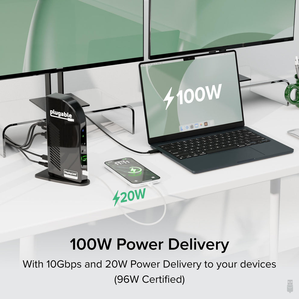 Plugable Technologies UD-3900C4 laptop dock/port replicator Wired USB 3.2 Gen 2 (3.1 Gen 2) Type-C Black – image 5