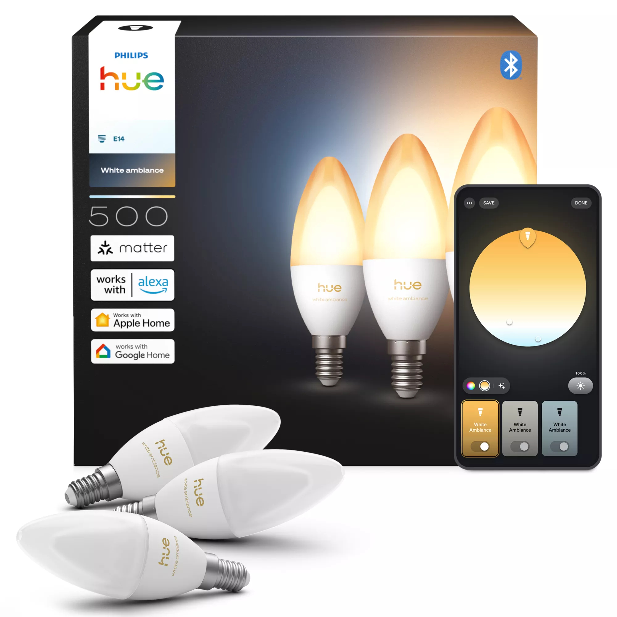 Philips by Signify Philips Hue White ambience B39 Candle – E14 LED smart bulb – image 3