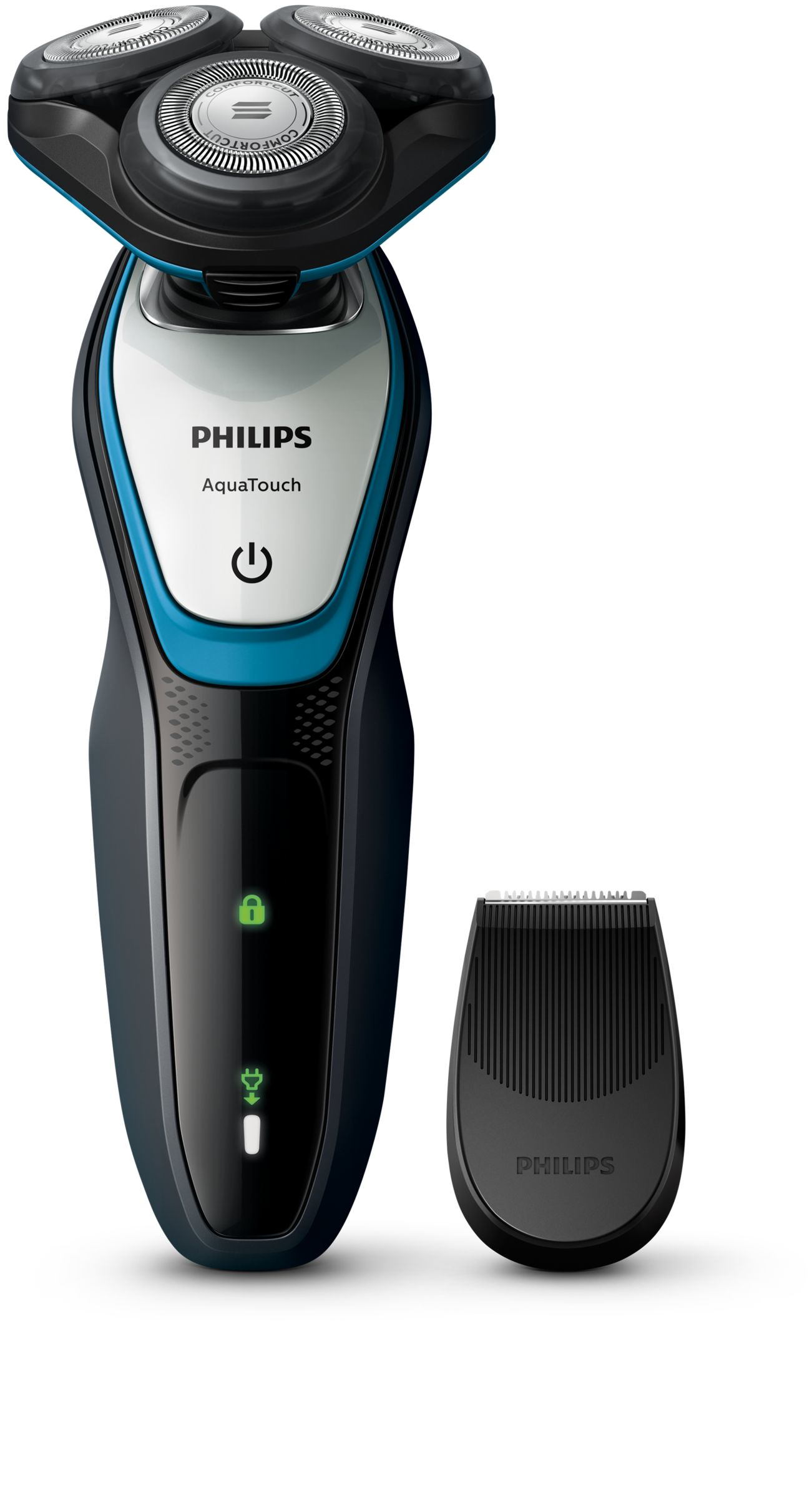 Philips AquaTouch S5070/02 men's shaver Rotation shaver Trimmer Blue, Charcoal – image 1