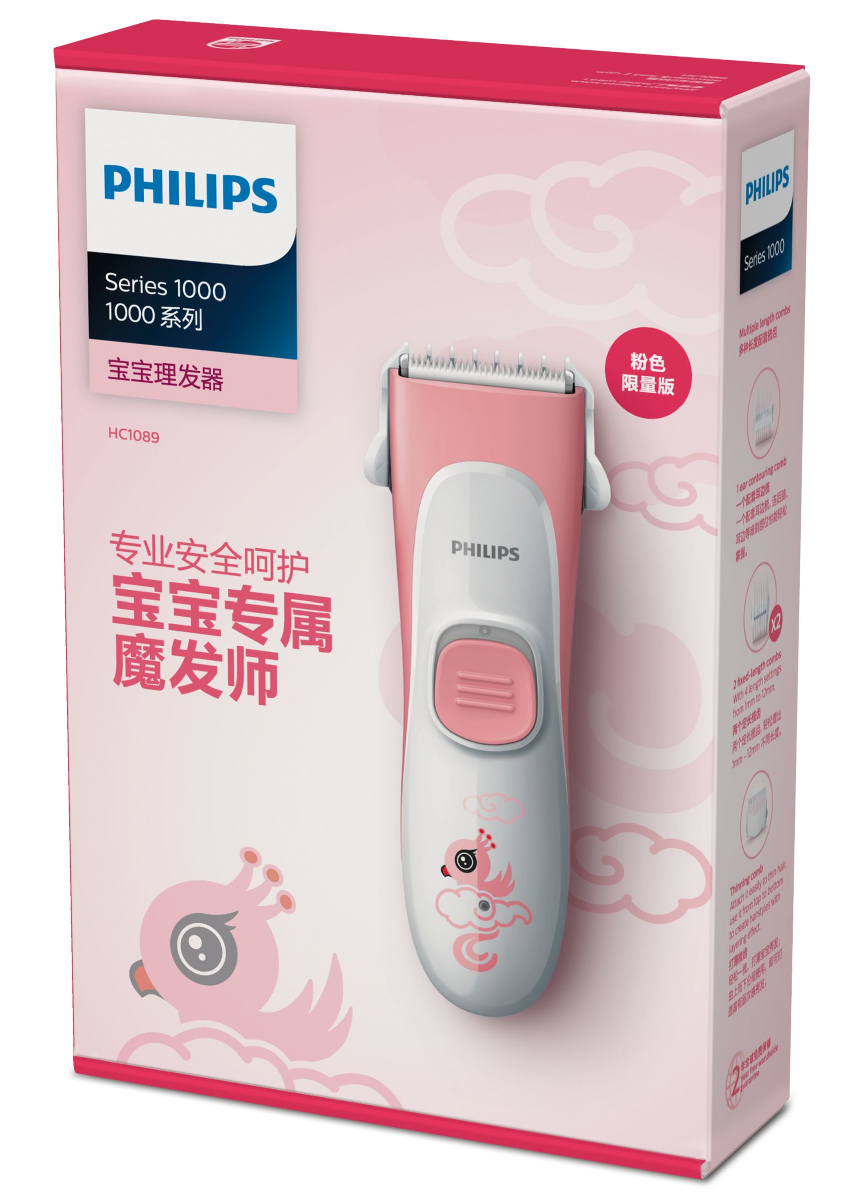 Philips HAIRCLIPPER Series 1000 HC1089 Pink, White Nickel-Metal Hydride (NiMH) – image 2