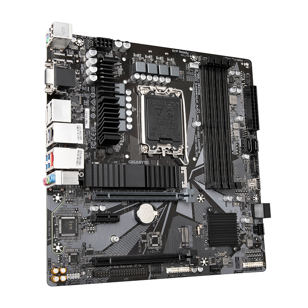 Tarjeta Madre Gigabyte Q670M D3H - Socket 1700 - 4xDDR5 - 4000/4800/5600(OC)MHz - HDMI - DisplayPort - Micro ATX - Q670M D3H Tarjeta Madre Gigabyte Q670M D3H - Socket 1700 - 4xDDR5 - 4000/4800/5600(OC)MHz - HDMI - DisplayPort - Micro ATX - Q670M D3H