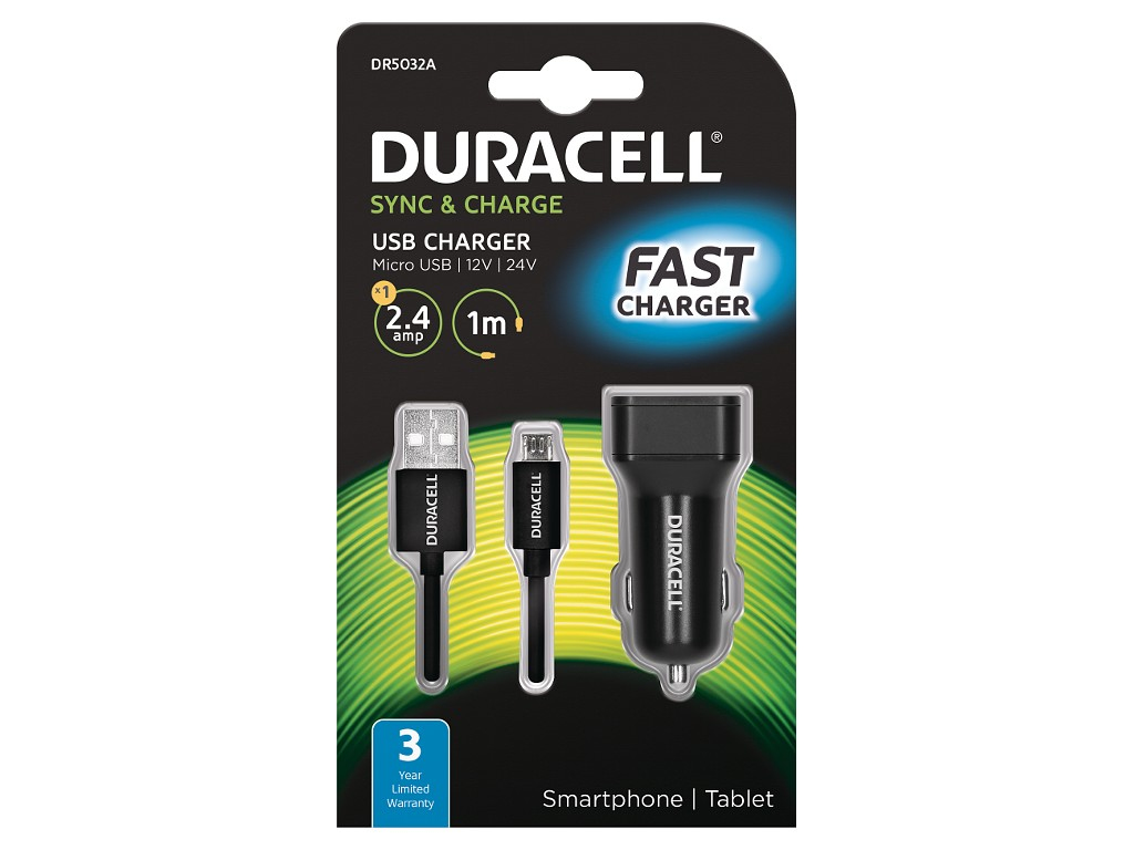 Duracell Single 2.4A +1M Micro USB Cable – image 1