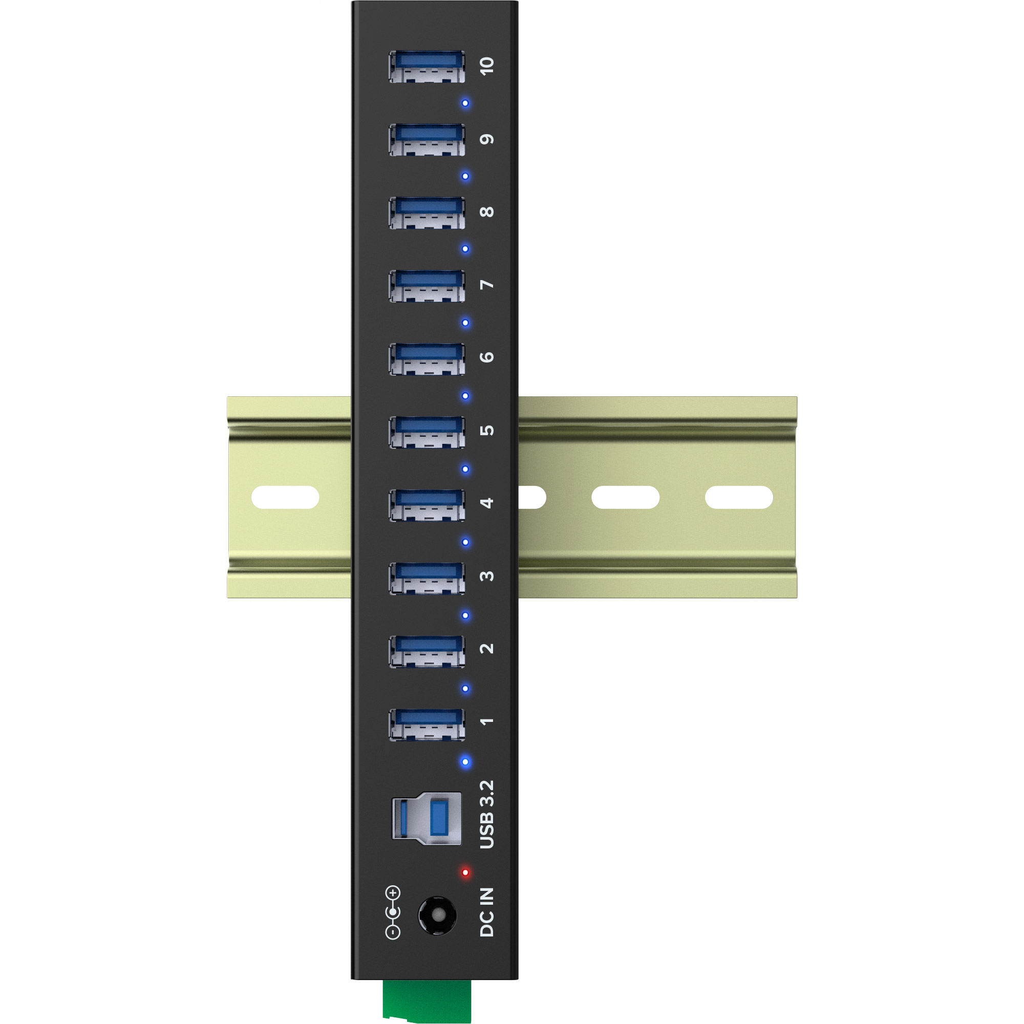 InLine 35396C interface hub USB 3.2 Gen 1 (3.1 Gen 1) Type-B 5000 Mbit/s Black – image 2