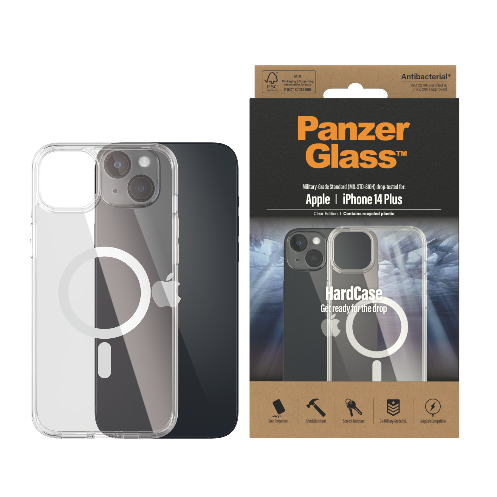 PanzerGlass® HardCase MagSafe Compatible iPhone 14 Plus | Clear – image 2