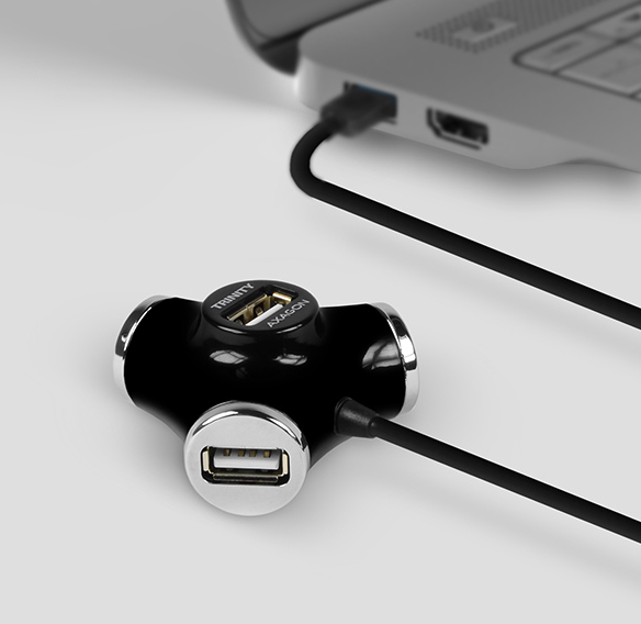 Axagon HUE-X3B interface hub USB 2.0 480 Mbit/s Black – image 2
