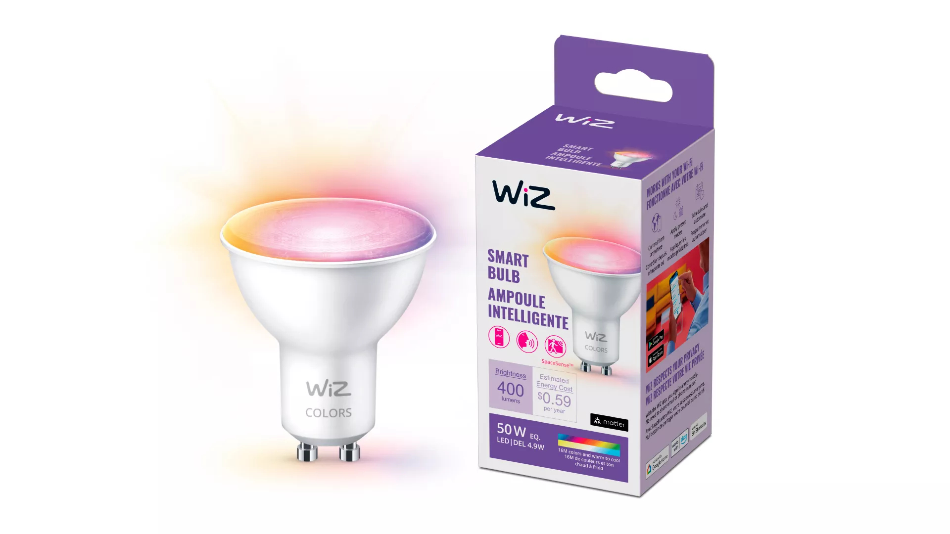 WiZ 046677605247 smart lighting Smart bulb Wi-Fi/Bluetooth – image 2