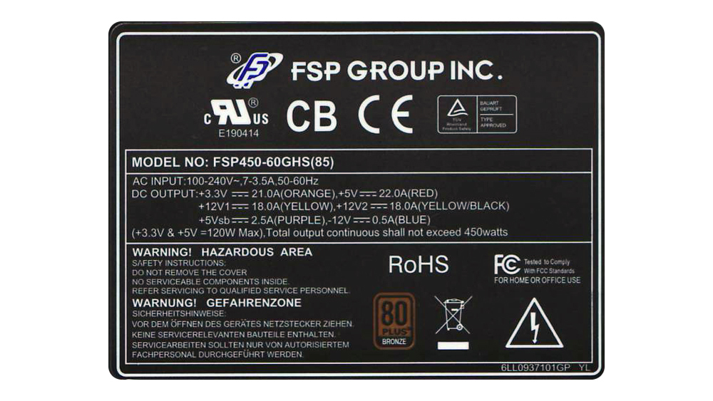 FSP450-60GHS(85)-R power supply unit – image 8