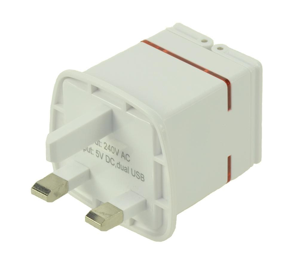 2-Power UK Plug with 2.1A Dual USB Port – image 2