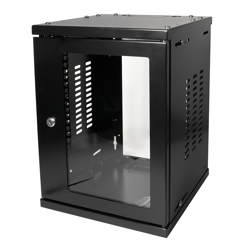 LogiLink W09Z33B rack cabinet 8U Wall mounted rack Black