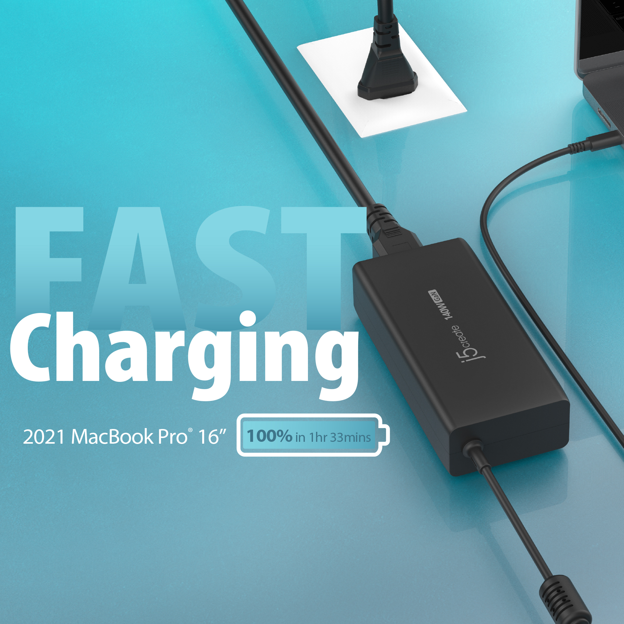 j5create JUP17140 140W GaN PD3.1 USB-C® - EU – image 7