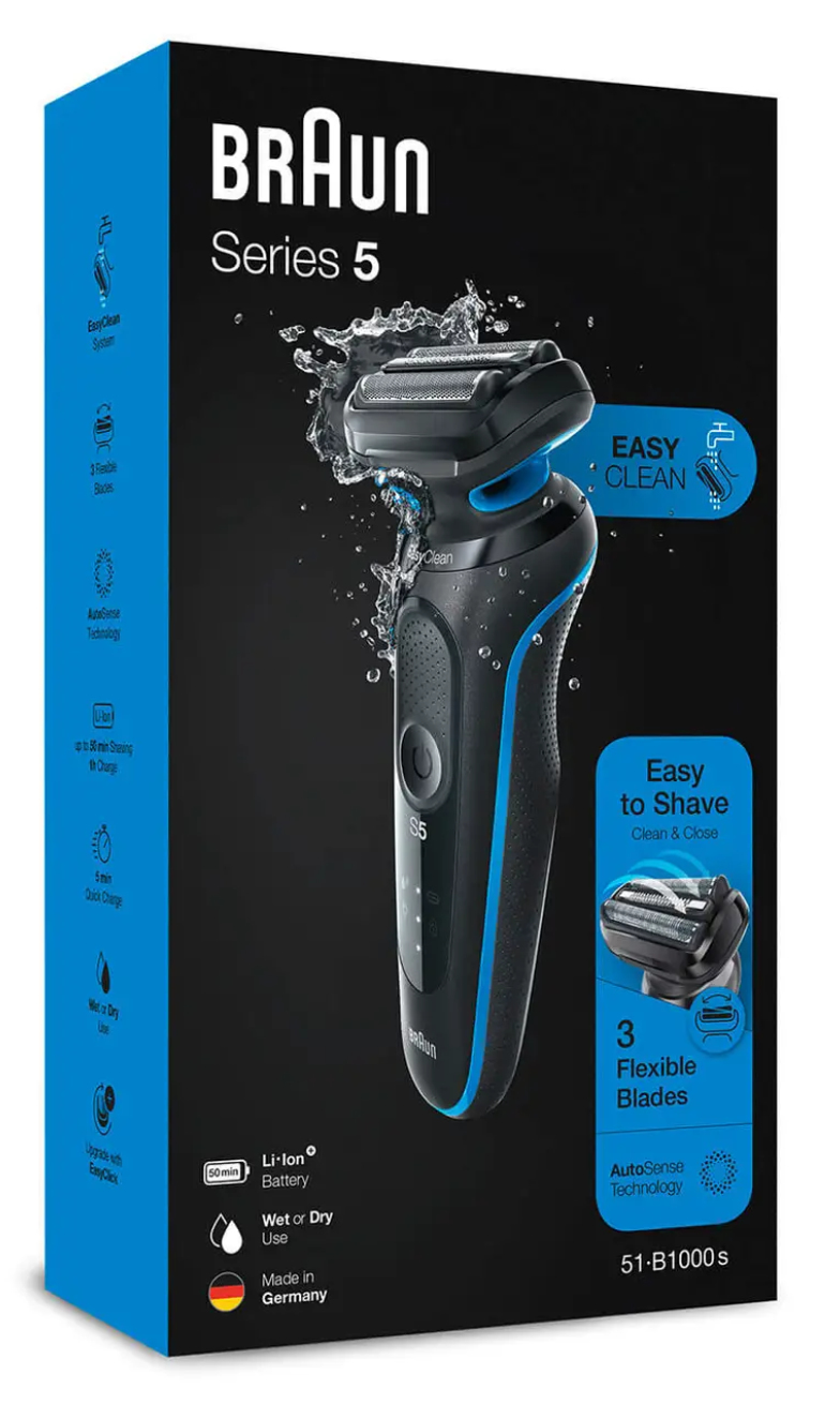 Braun 51-B1000s Foil shaver Black, Blue – image 6