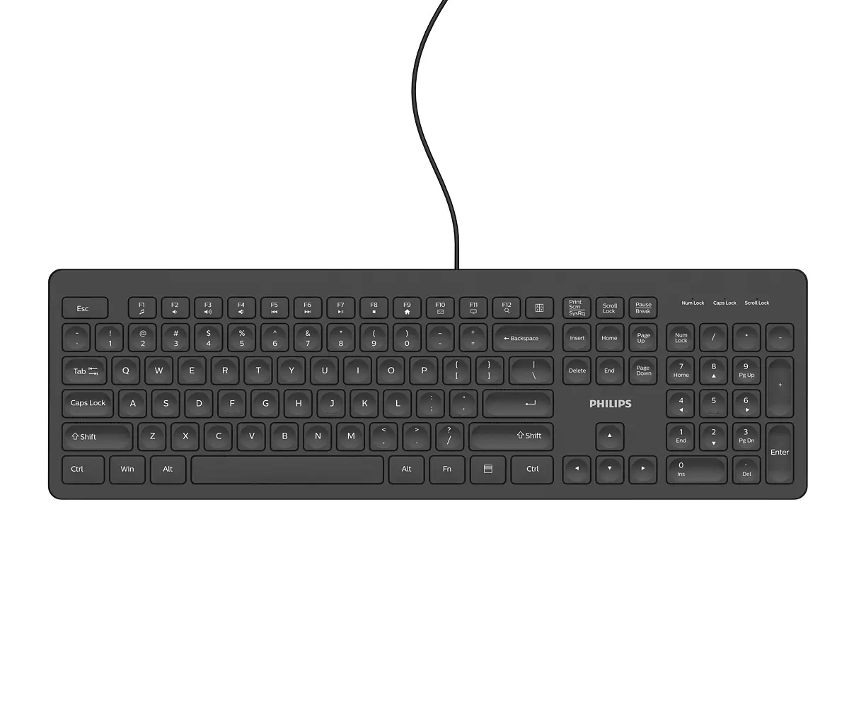 Philips 2000 series SPK6208B/78 keyboard Universal USB QWERTY Black – image 1