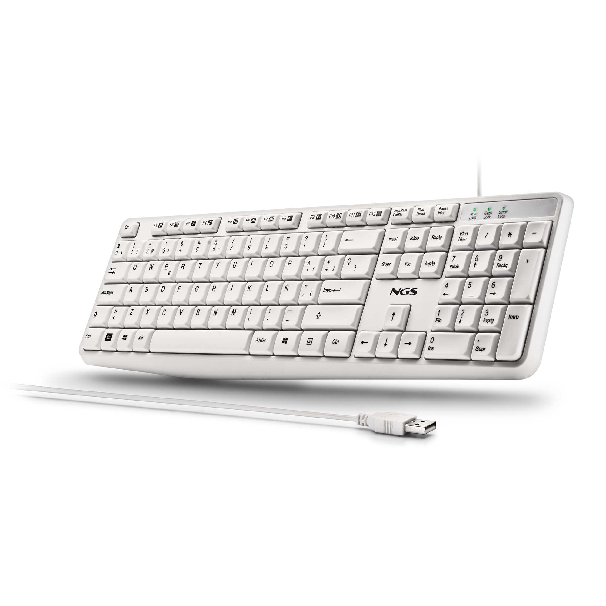 NGS HERITAGE keyboard Universal USB QWERTY Spanish White – image 4