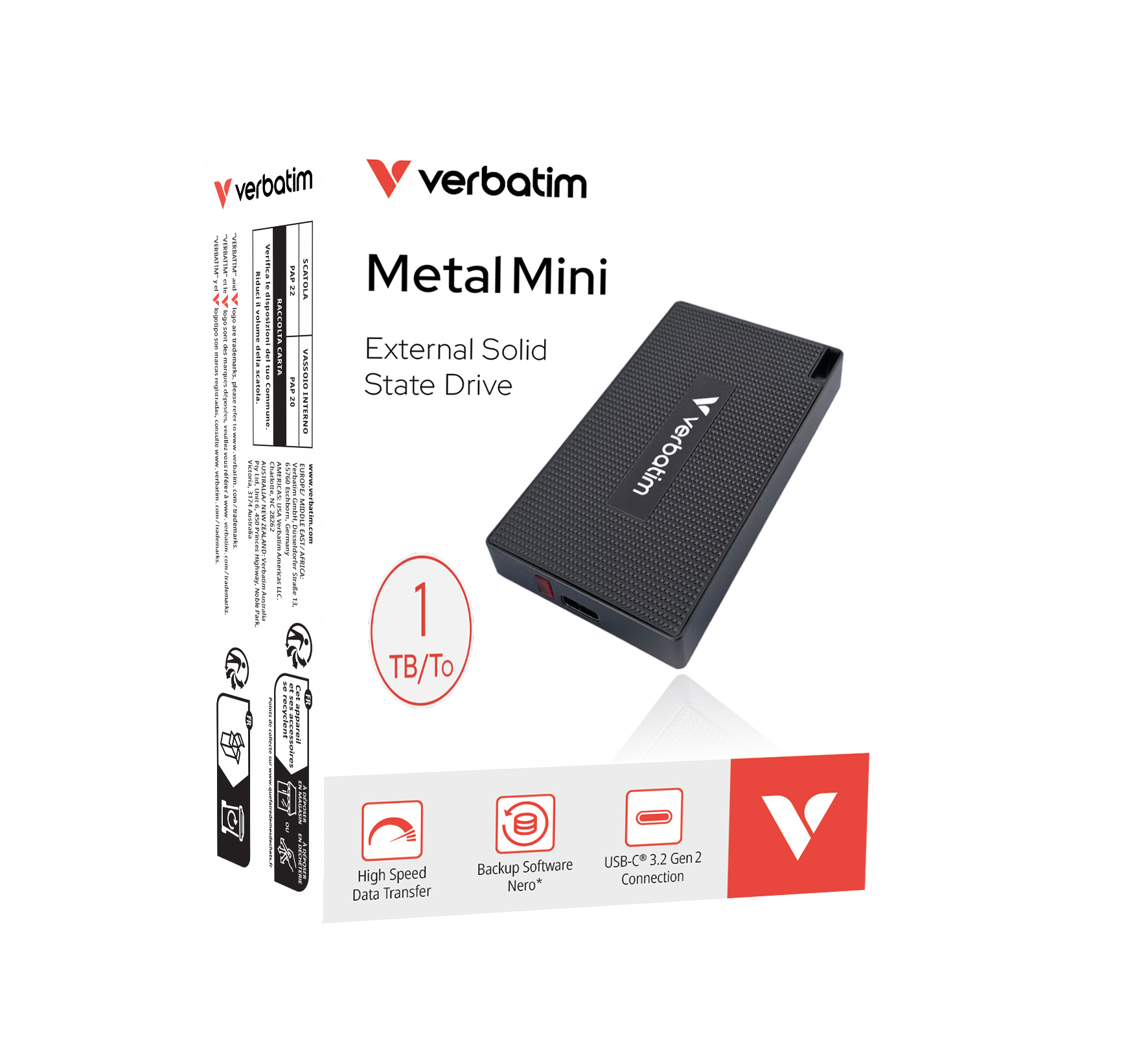 Verbatim Metal Mini SSD USB-C 3.2 Gen 2 1 TB image 2