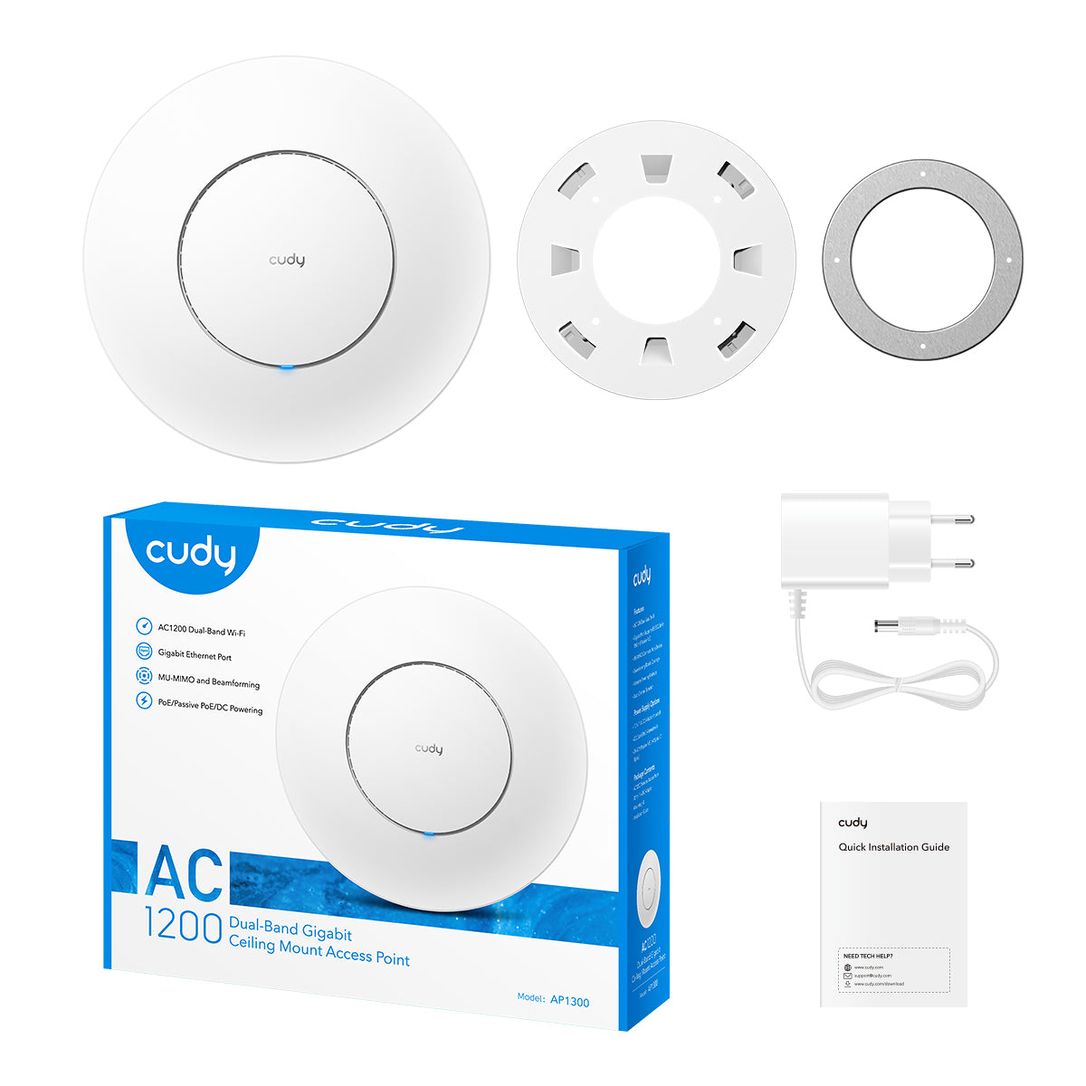 Cudy AP1300 1167 Mbit/s White Power over Ethernet (PoE) – image 6