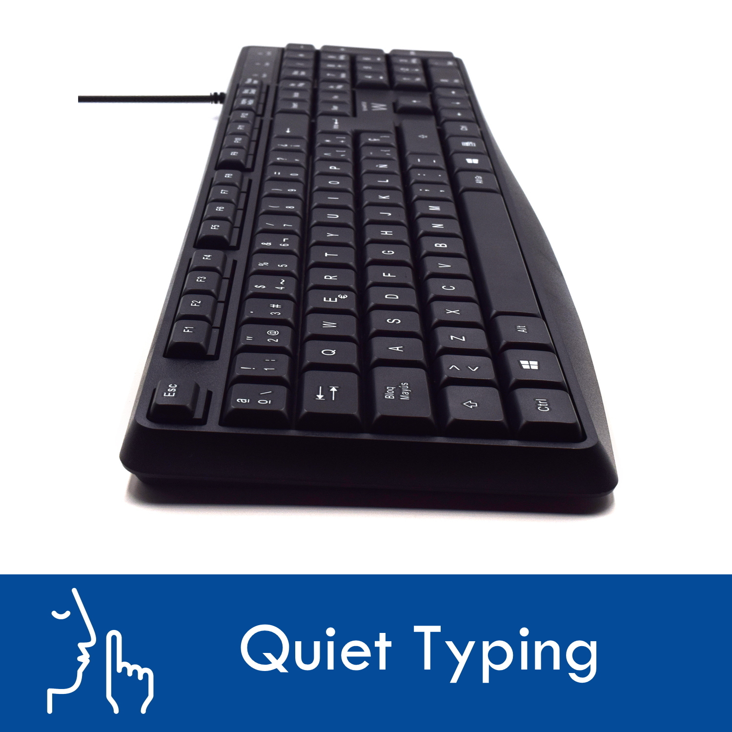 Ewent EW3001 keyboard Office USB QWERTY Spanish Black – image 3