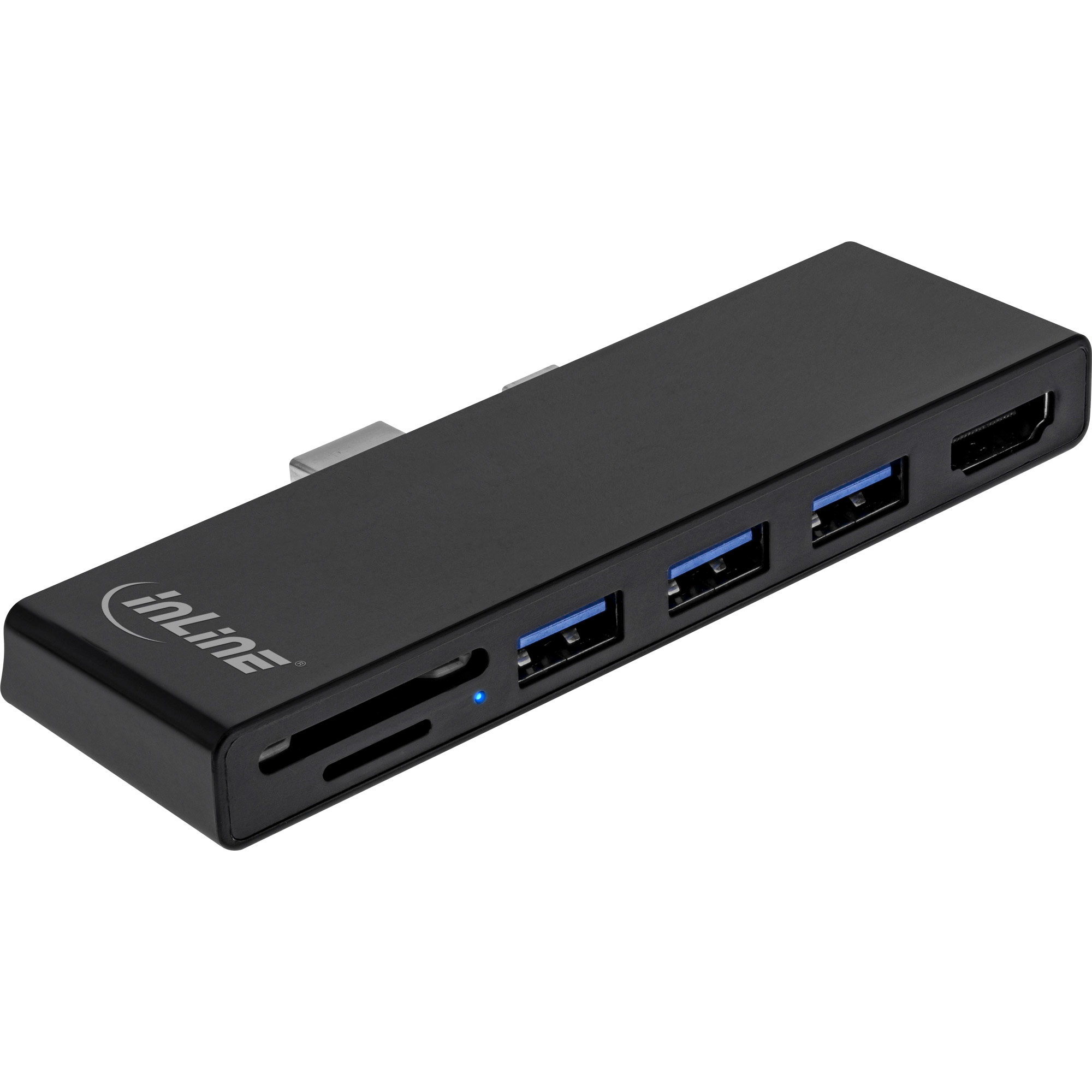 InLine MultiHub, Surface Pro 4/5/6, 3x USB-A 3.2 female, HDMI 4K, Cardreader
