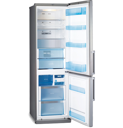 LG GR-B469BLRW fridge-freezer Freestanding Stainless steel – image 1