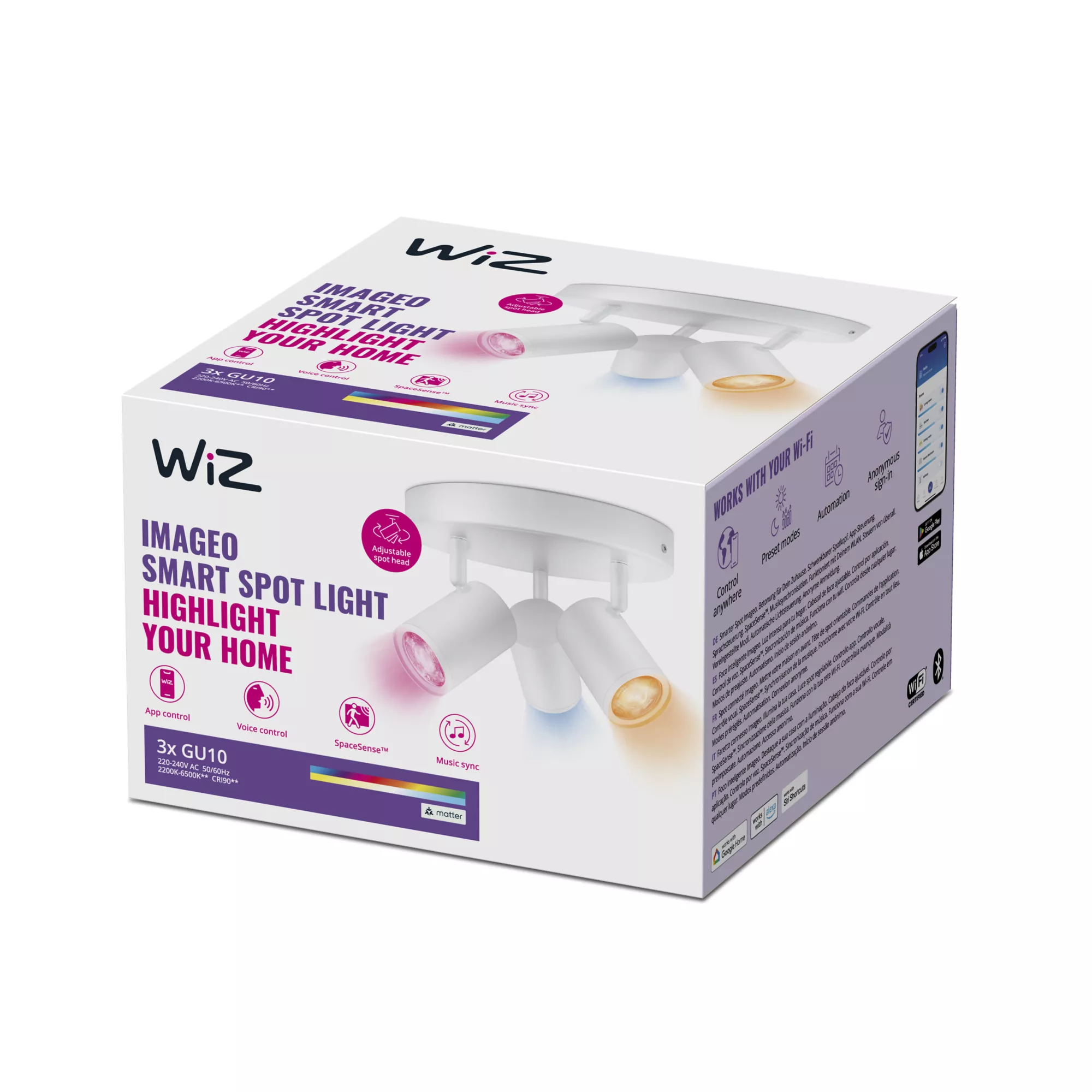 WiZ IMAGEO 3x adjustable spotlight Round Plate – image 2