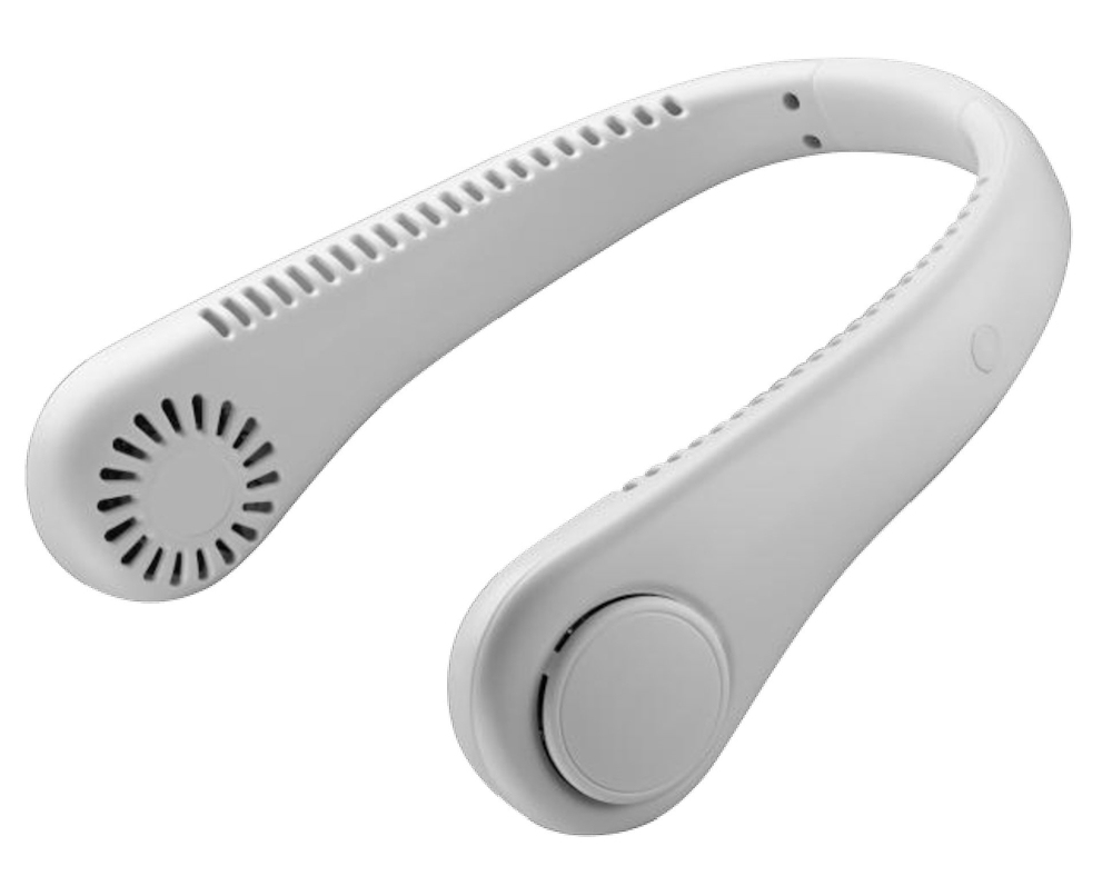 Tech Pop NECKFLOWFANW personal handheld mister/fan White Neck fan