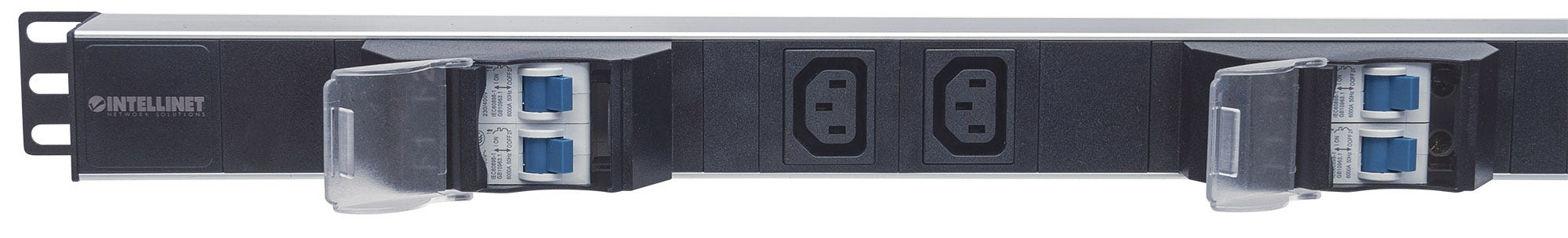 Intellinet Vertical Rackmount 12-Output C13 Power Distribution Unit (PDU), With Air Switch for Each Output, Removable Power Cable and Rear C14 Input (Euro 2-pin – image 4