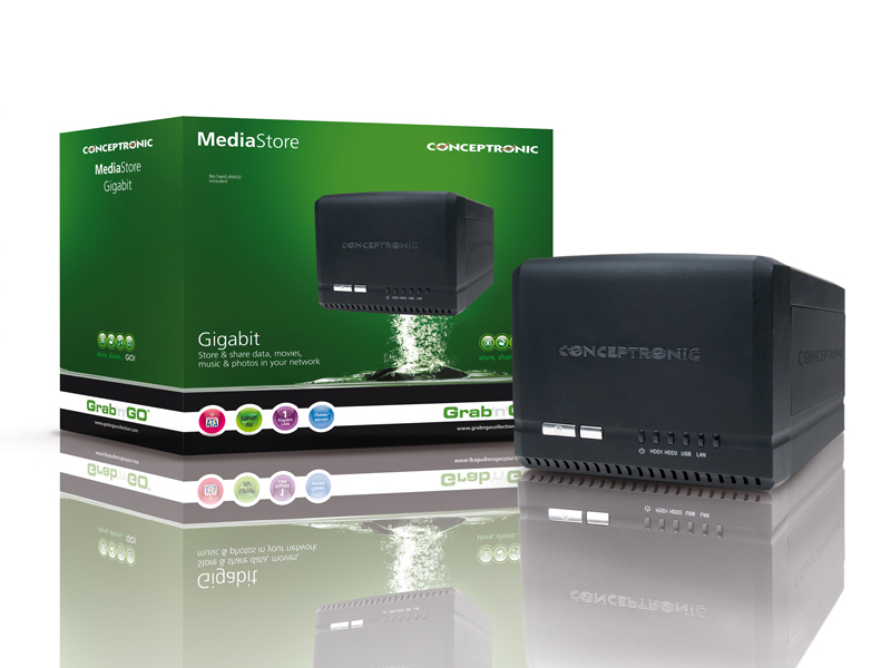Conceptronic 2 Bay Media NAS Hard Disk – image 3
