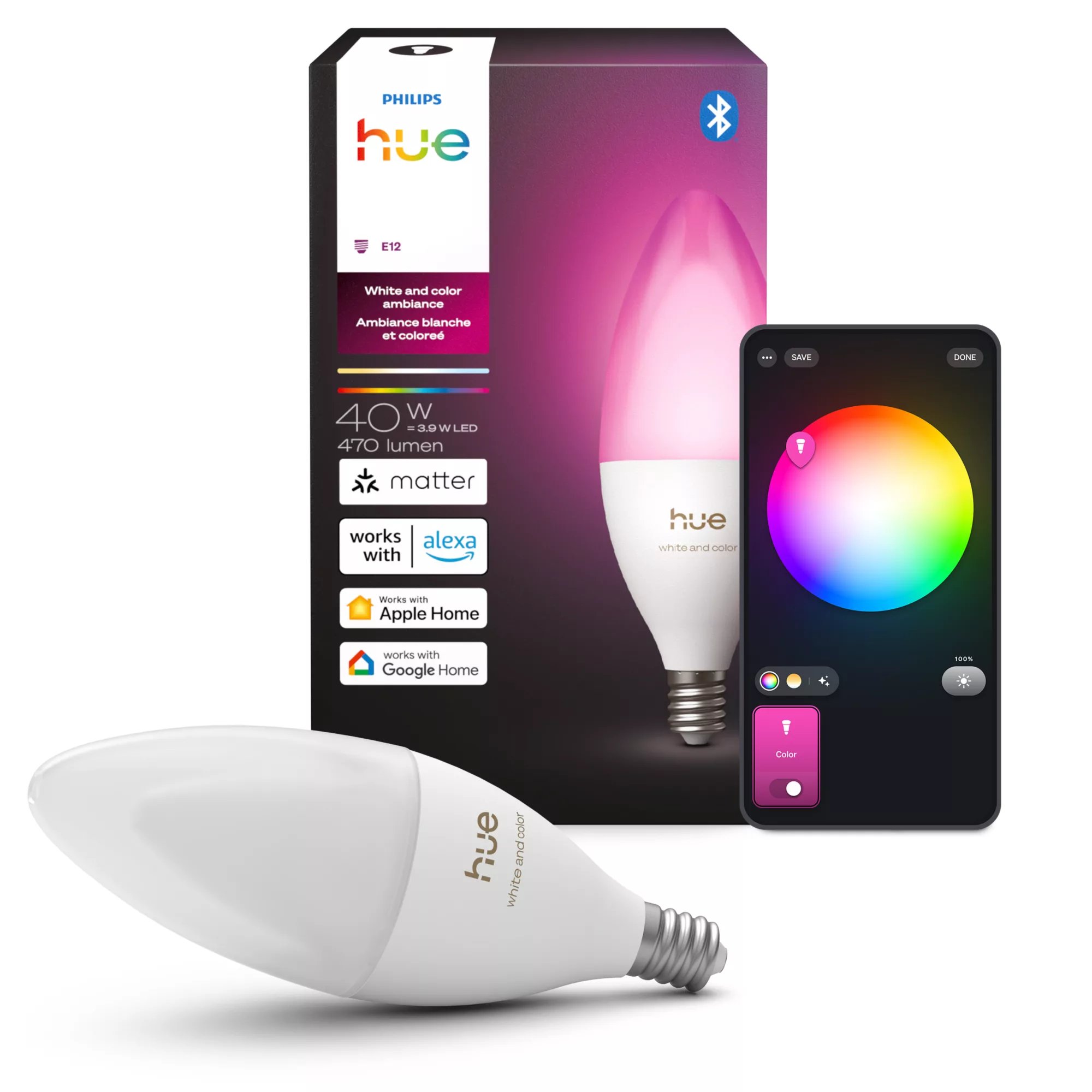 Philips by Signify Philips Hue White and colour ambience 046677608576 smart lighting Bluetooth/Zigbee – image 3