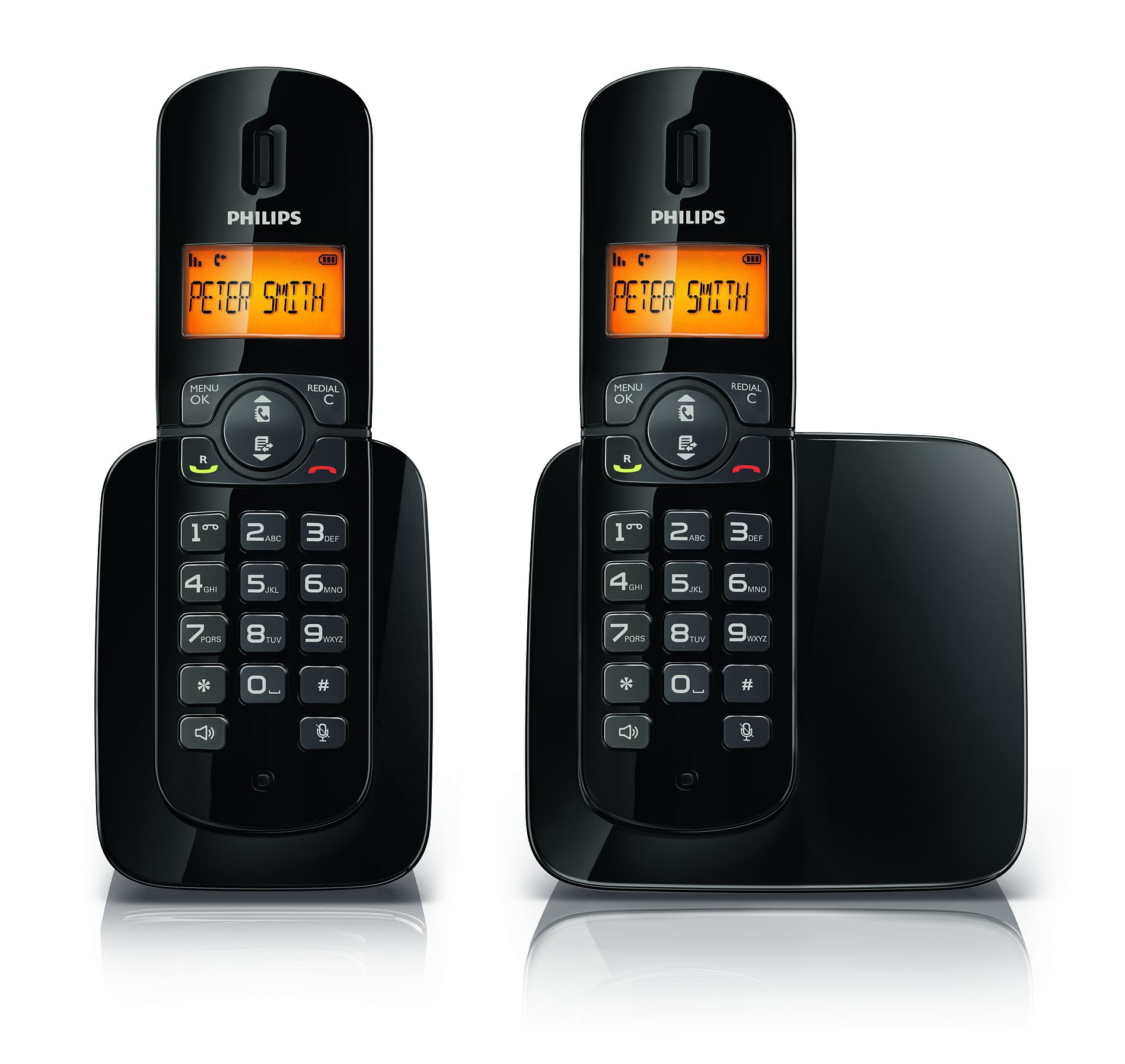 Philips CD1812B DECT telephone Caller ID Black