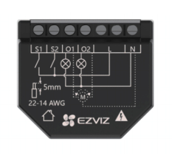 Relevador Wi-Fi Inteligente EZVIZ CST36 - 2 Salidas para 2 Apagadores - Control Remoto - Horarios Personalizados - Registro de Consumo - 110-240VCA - CST36