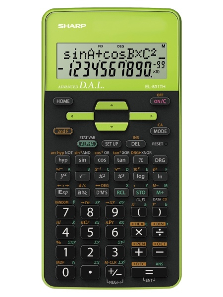 Sharp EL-531TH calculadora Bolsillo Calculadora científica Negro, Verde