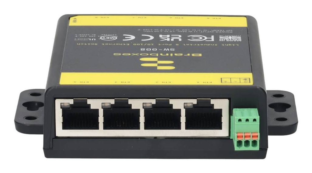 Brainboxes Light Industrial 8 Port 10/100 Ethernet Switch – image 7