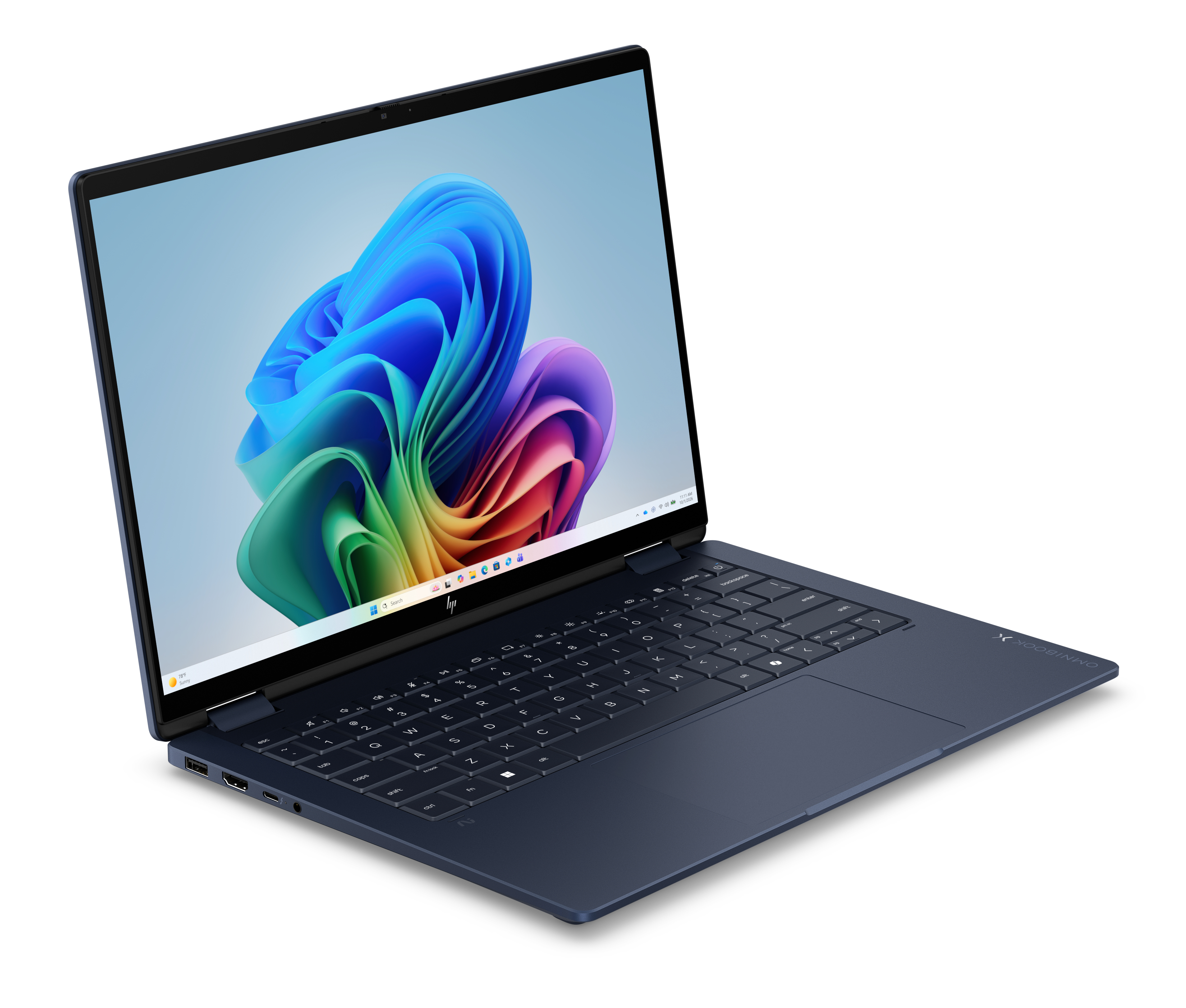 HP DQ8R8EA laptop Copilot+ PC Intel Core Ultra 5 325 35.6 cm (14″) Touchscreen 2K 16 GB LPDDR5x-SDRAM 512 GB SSD Wi-Fi 7 (802.11be) Windows 11 Home Blue image 2