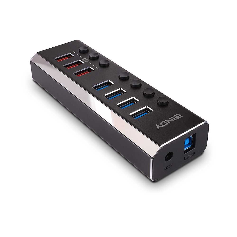 Lindy 4 Port USB 3.0 Hub with 3 Quick Charge 3.0 Ports – image 2