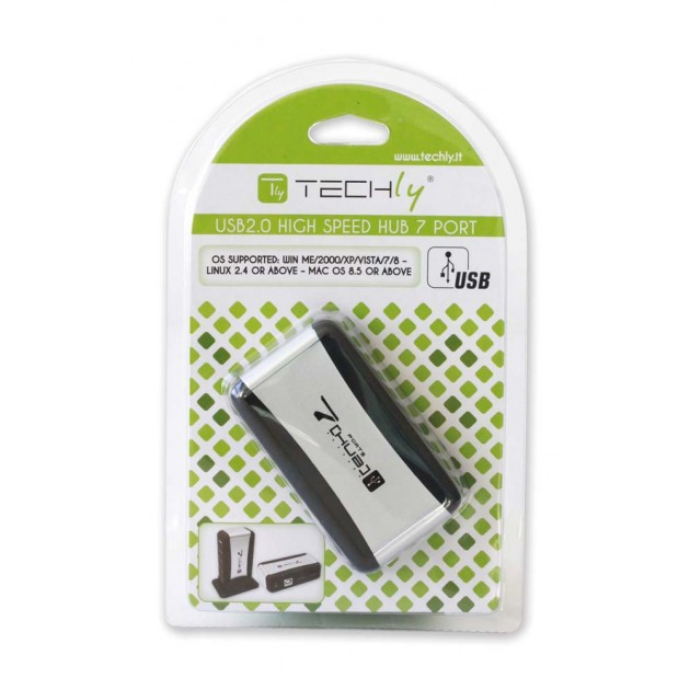 Techly 7 Port USB Hub with Power Supply IUSB2-HUB592 – image 2