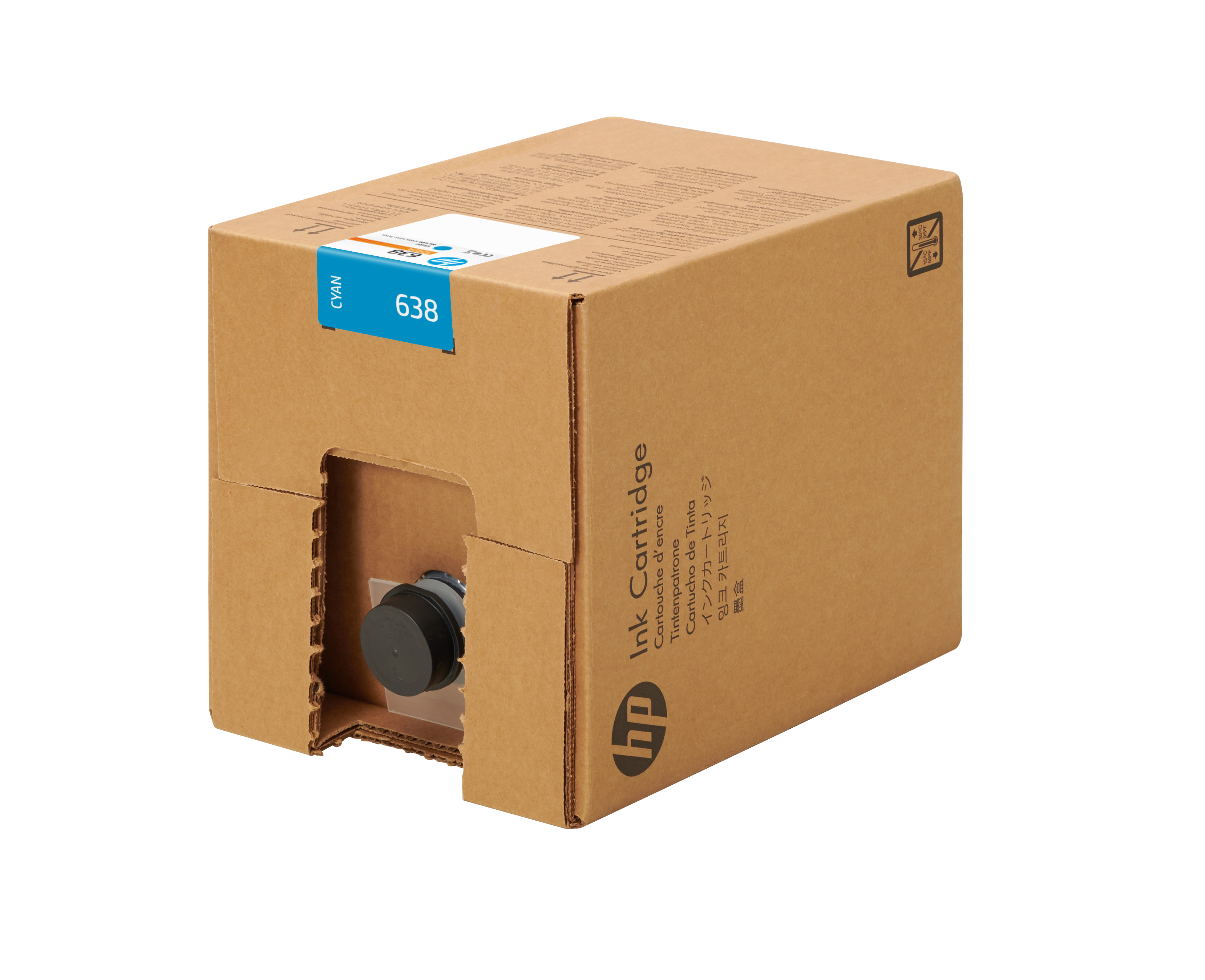 HP Cartouche d'encre Stitch à sublimation thermique 638, cyan, 10 litres