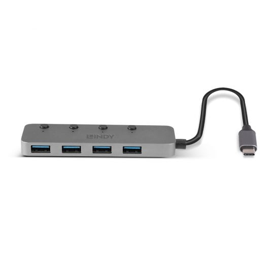 Lindy 4 Port USB 3.2 Type C Hub with On/Off Switches – image 3