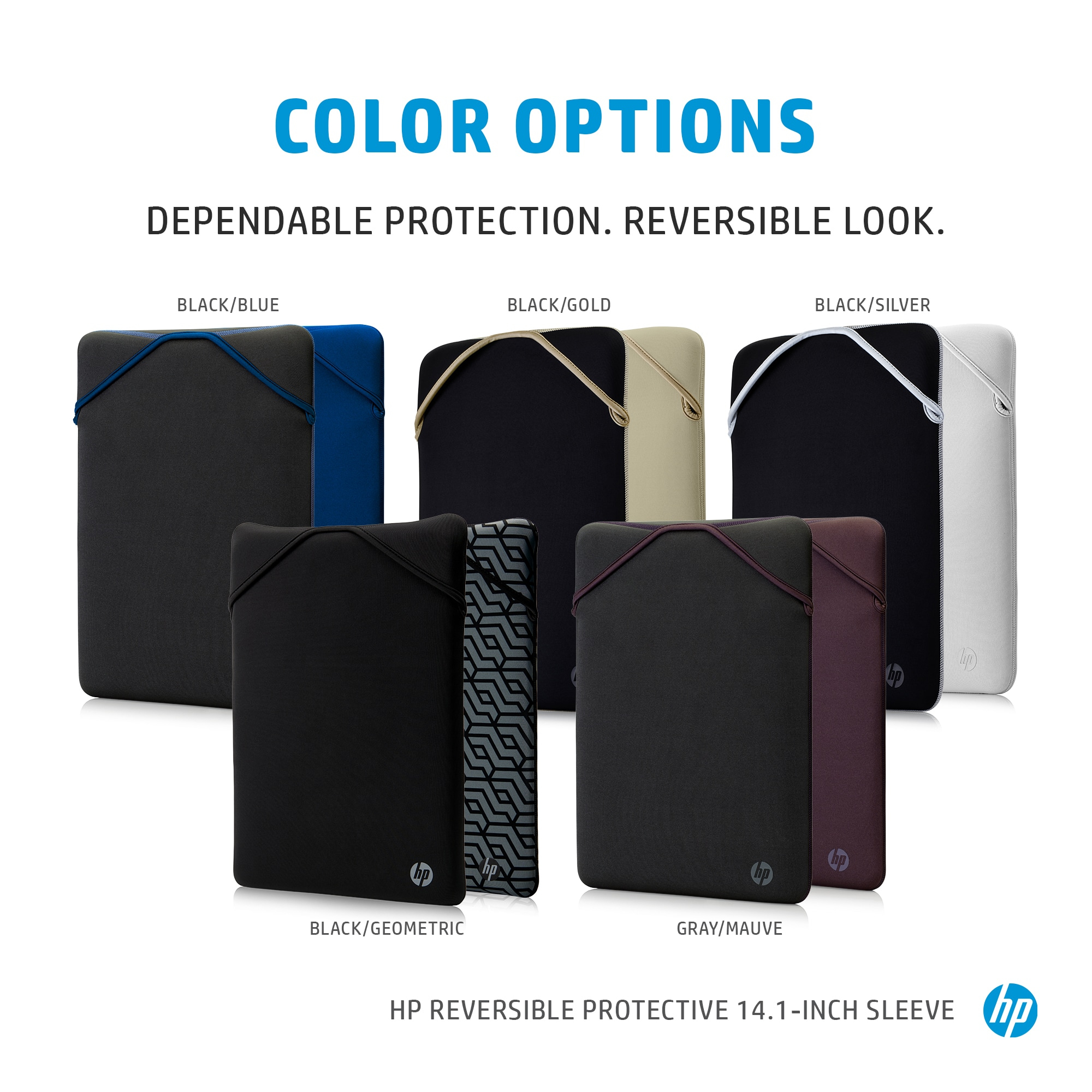 HP Reversible Protective 14.1-inch Gold Laptop Sleeve – image 8
