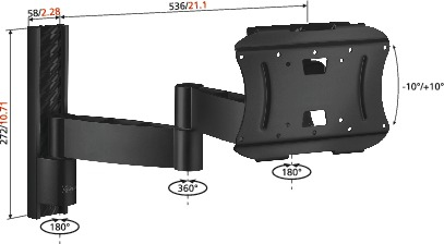 Vogel's VFW432 94 cm (37") Black – image 4