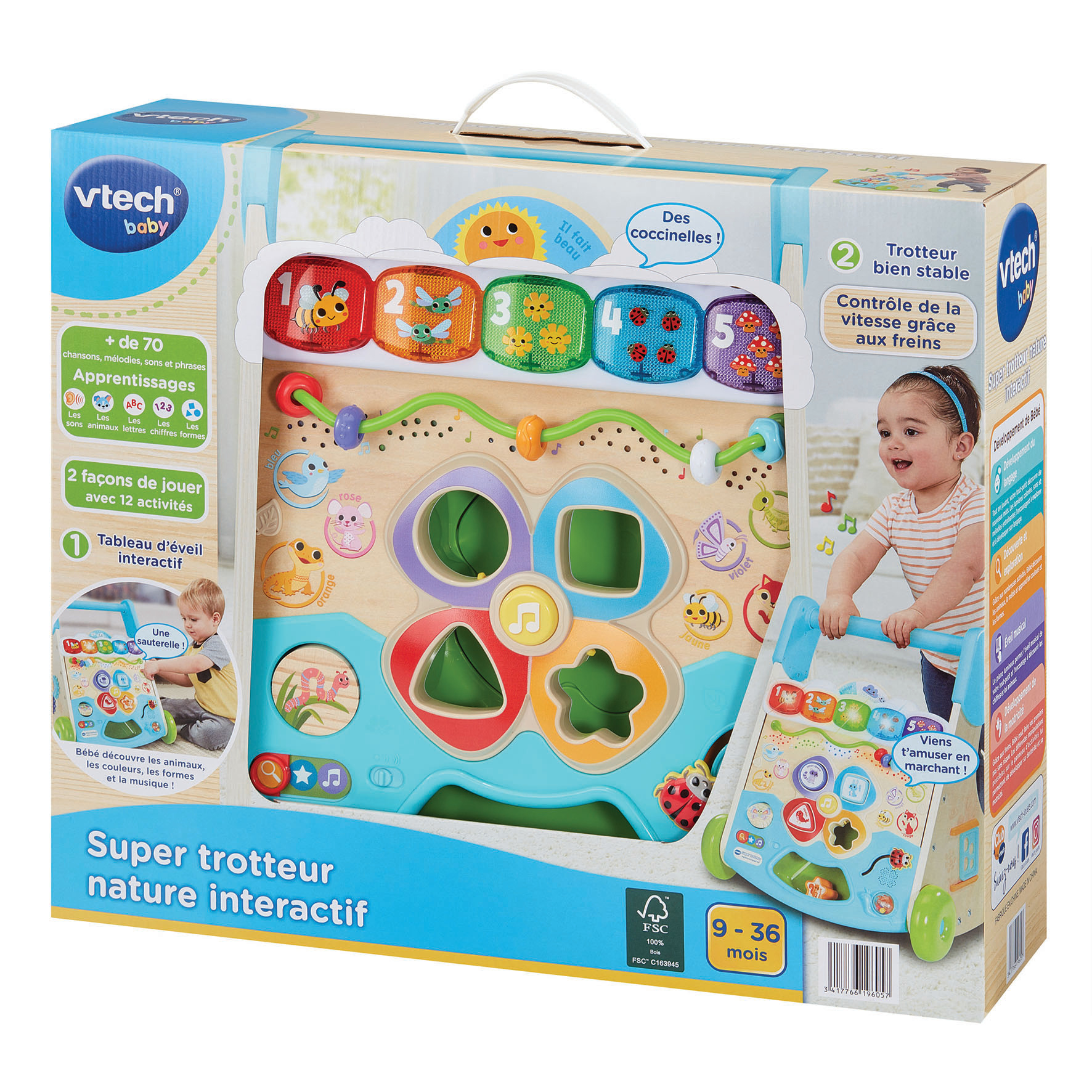 Resim VTech 80-619605 Çok Renkli Plastik Etkileşimli Yürüteç