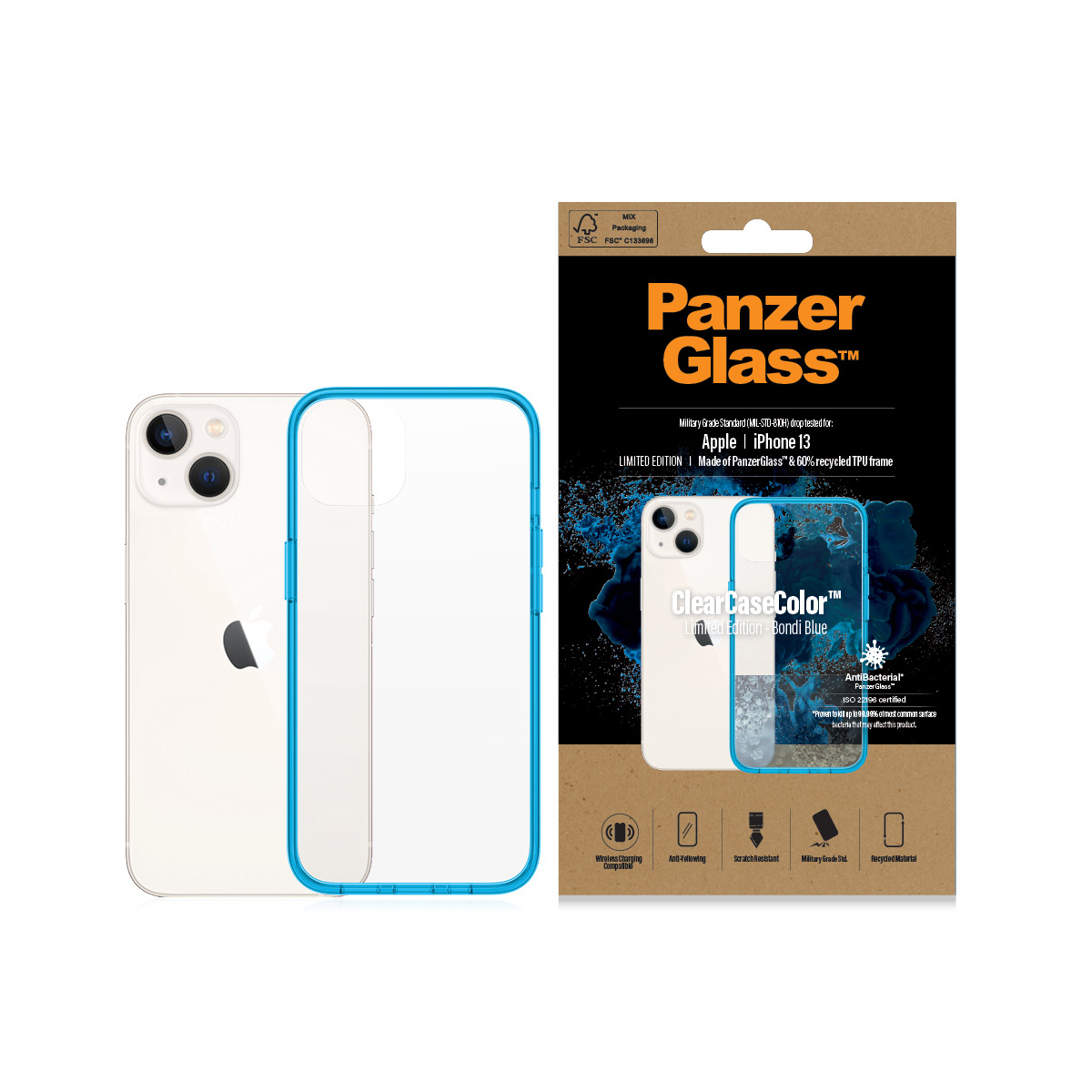 PanzerGlass ® ClearCaseColor™ iPhone 13 - Bondie Blue – image 3