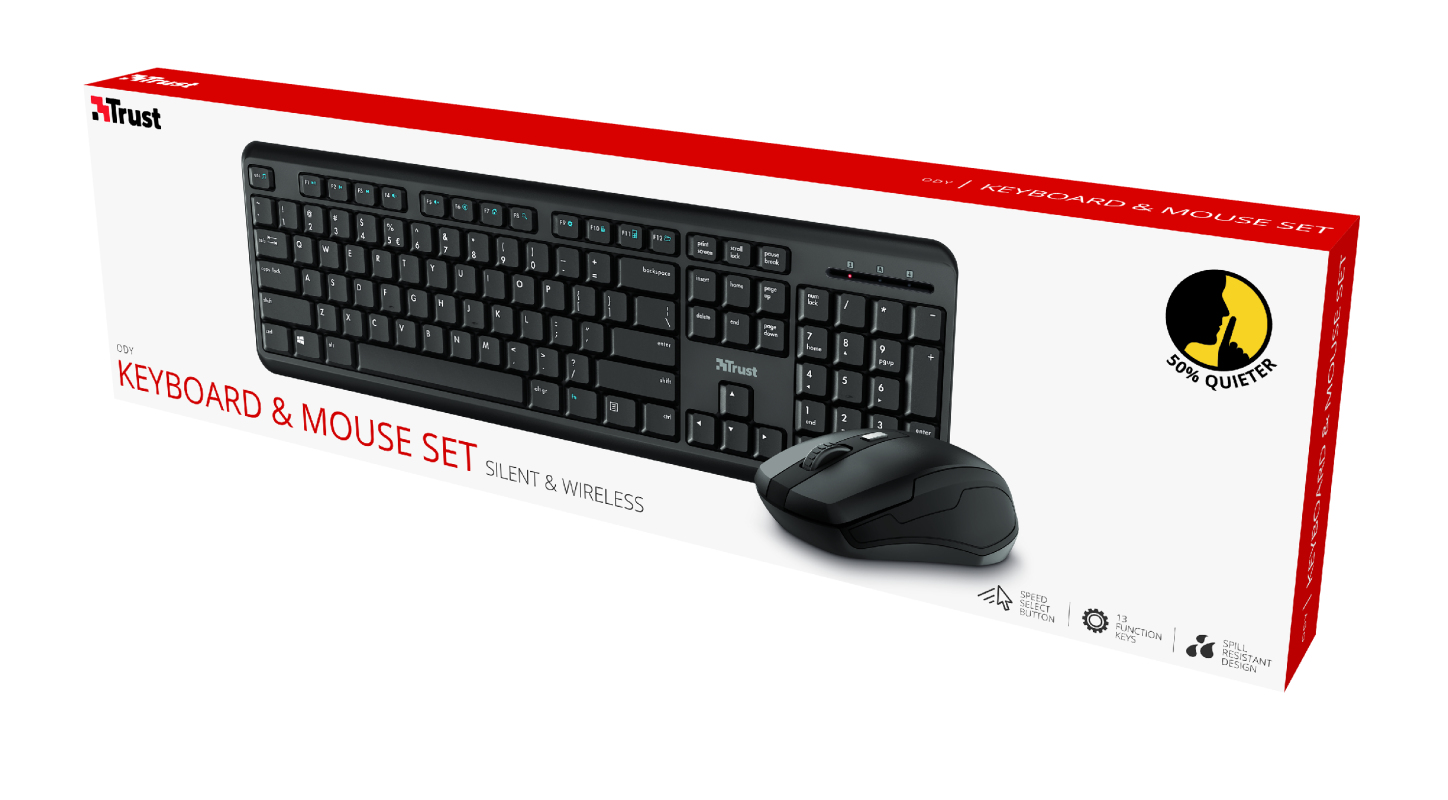 Trust ODY Wireless Silent Keyboard and Mouse Set – image 5